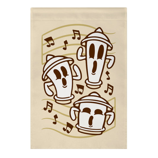 Singing Cartoon Clay Figures Parody Garden Flag