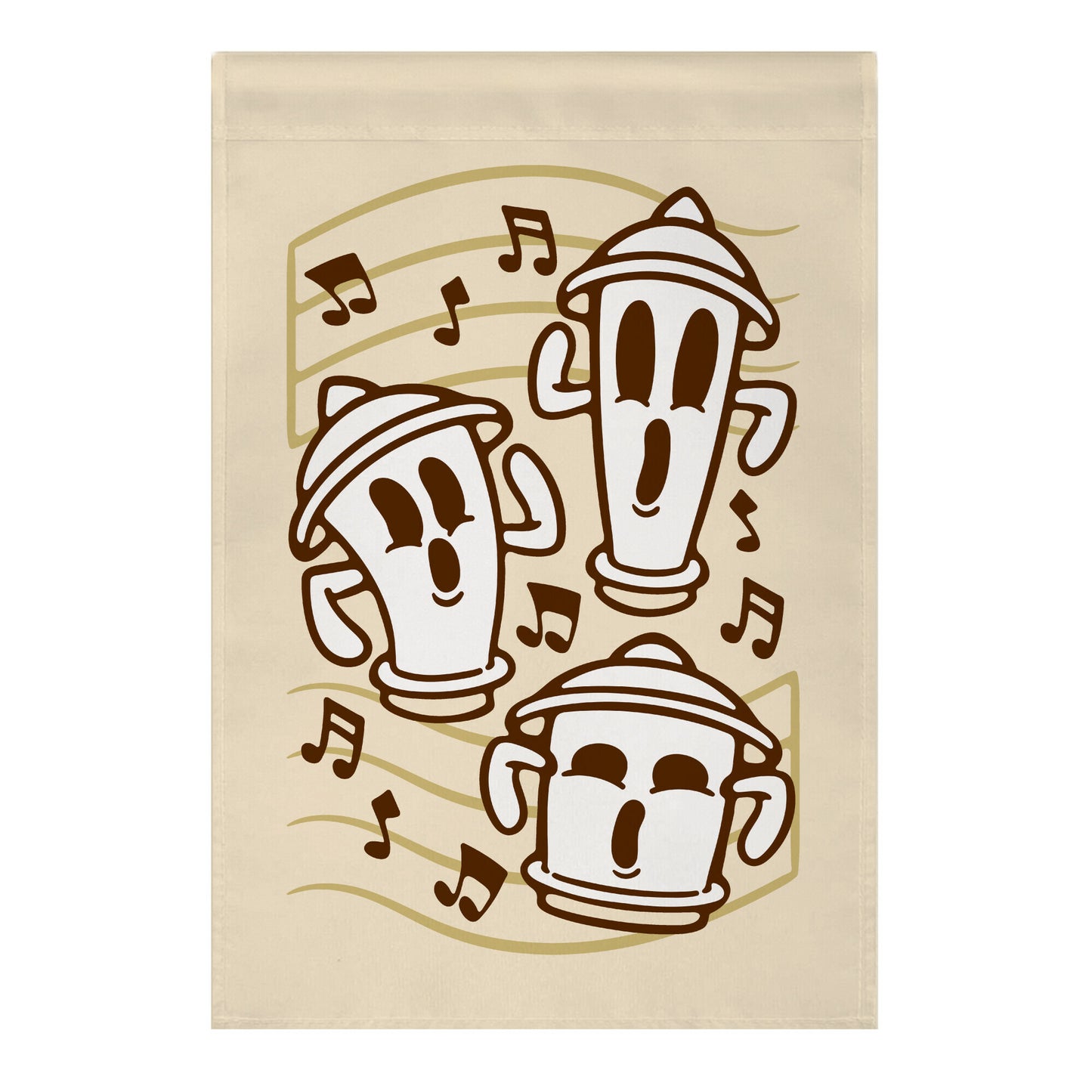 Singing Cartoon Clay Figures Parody Garden Flag