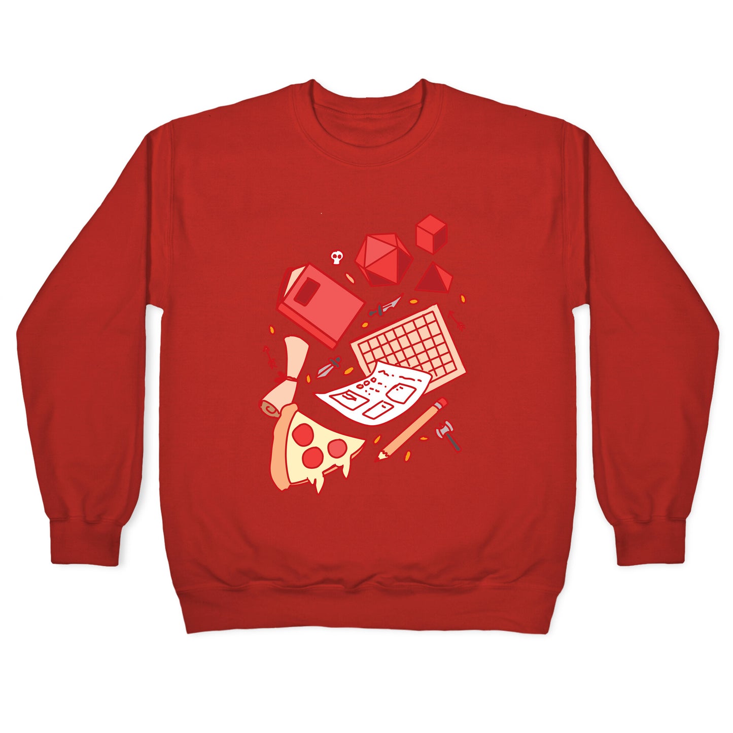 Tabletop RPG pattern Crewneck Sweatshirt