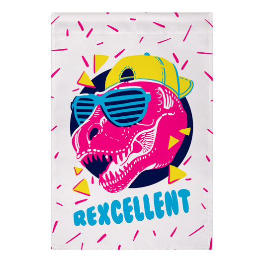T-Rexcellent 90's Dinosaur Tyrannosaurus Garden Flag