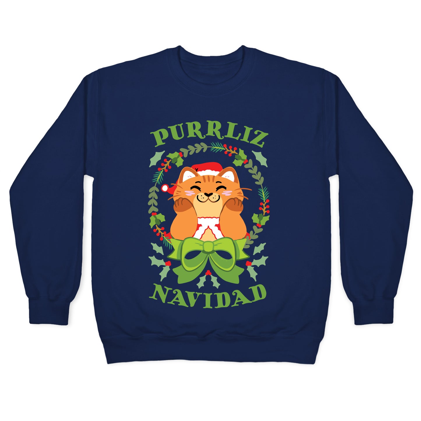 Purrliz Navidad Crewneck Sweatshirt