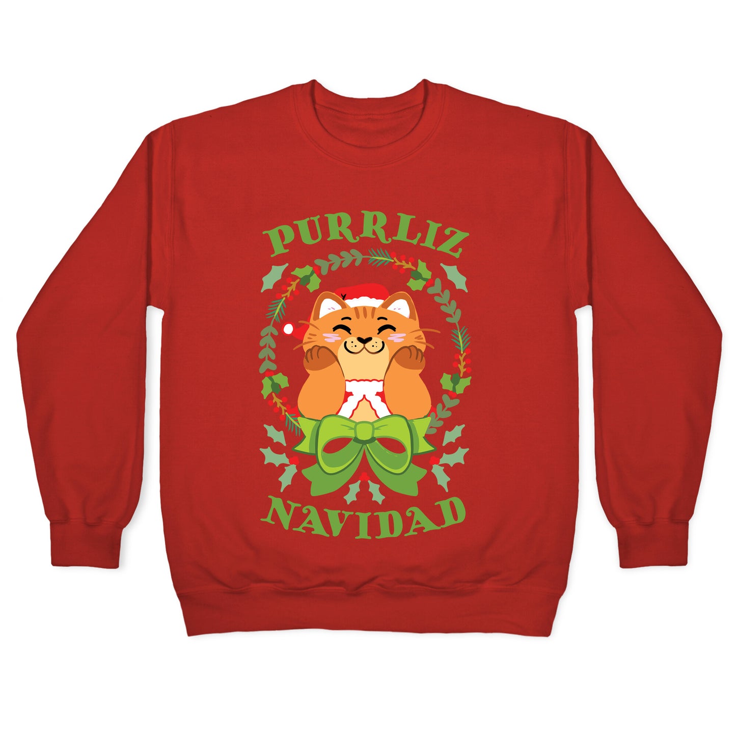 Purrliz Navidad Crewneck Sweatshirt