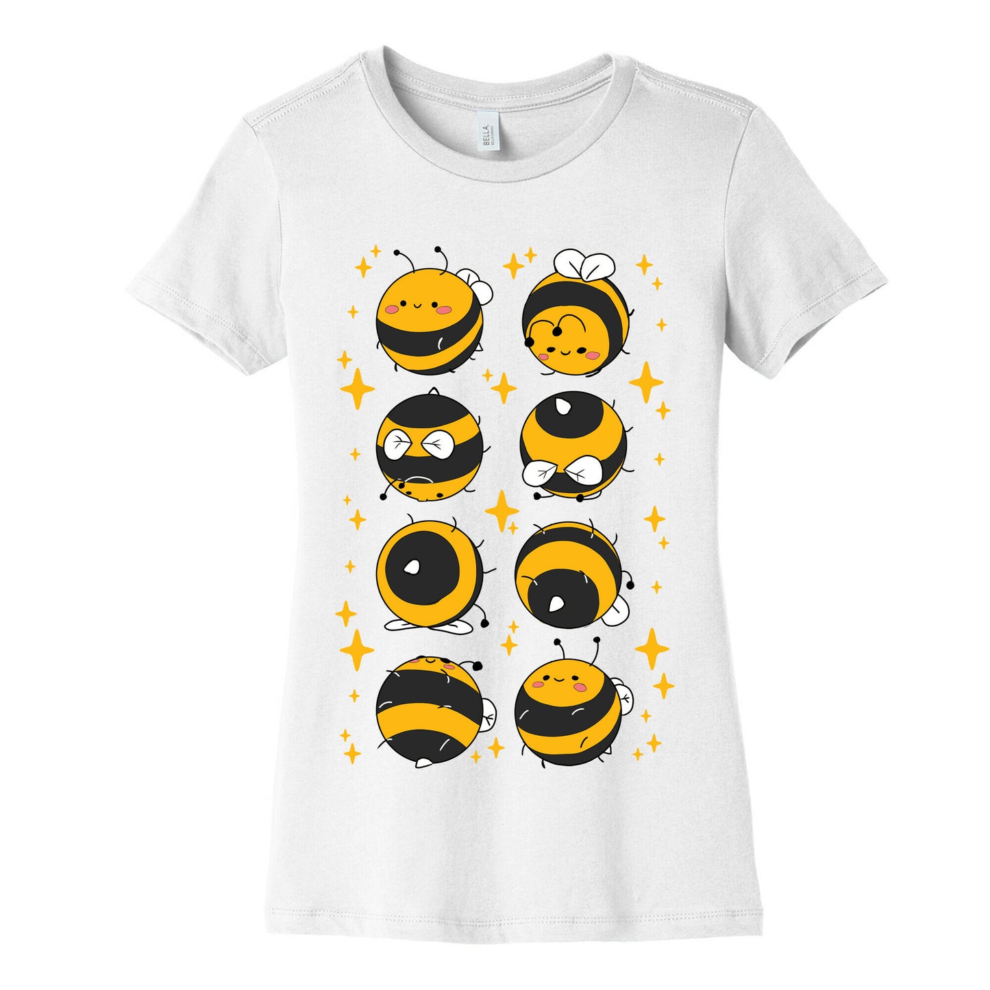 Rolling Bee Pattern Women's Cotton Tee