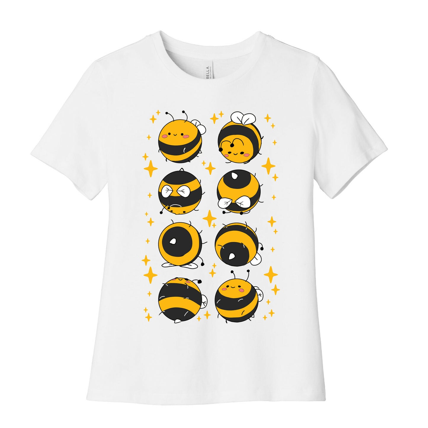 Rolling Bee Pattern Women's Cotton Tee