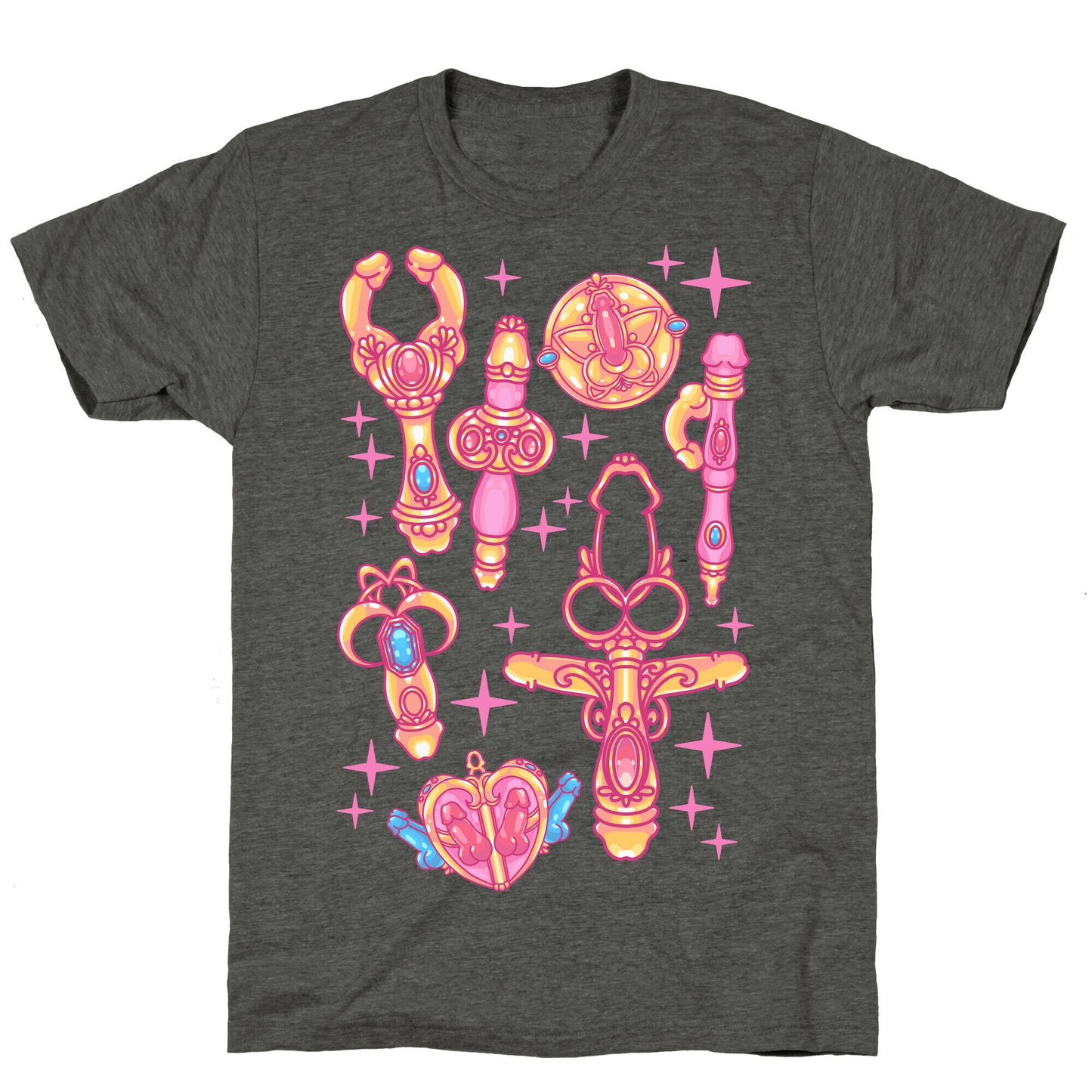 Magical Girl Peens Pattern Unisex Triblend Tee
