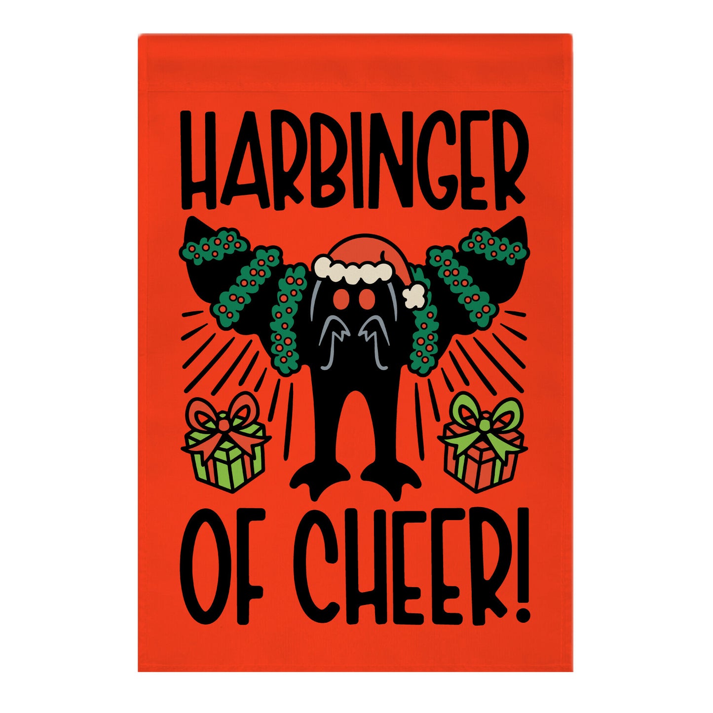 Harbinger of Cheer Mothman Parody Garden Flag