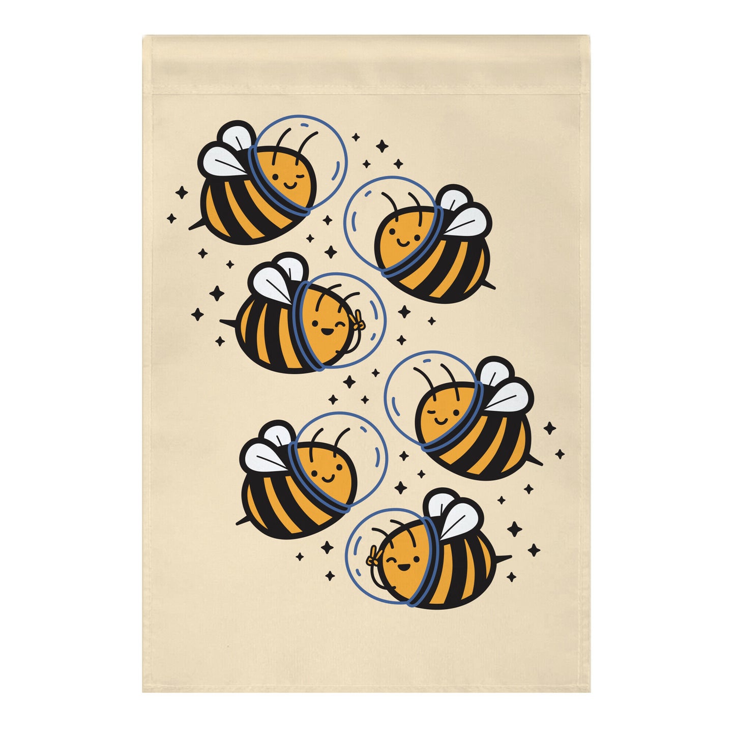 Space Bees Garden Flag