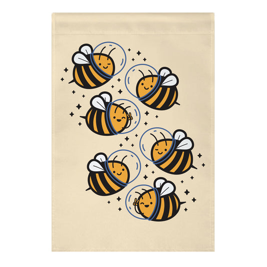 Space Bees Garden Flag
