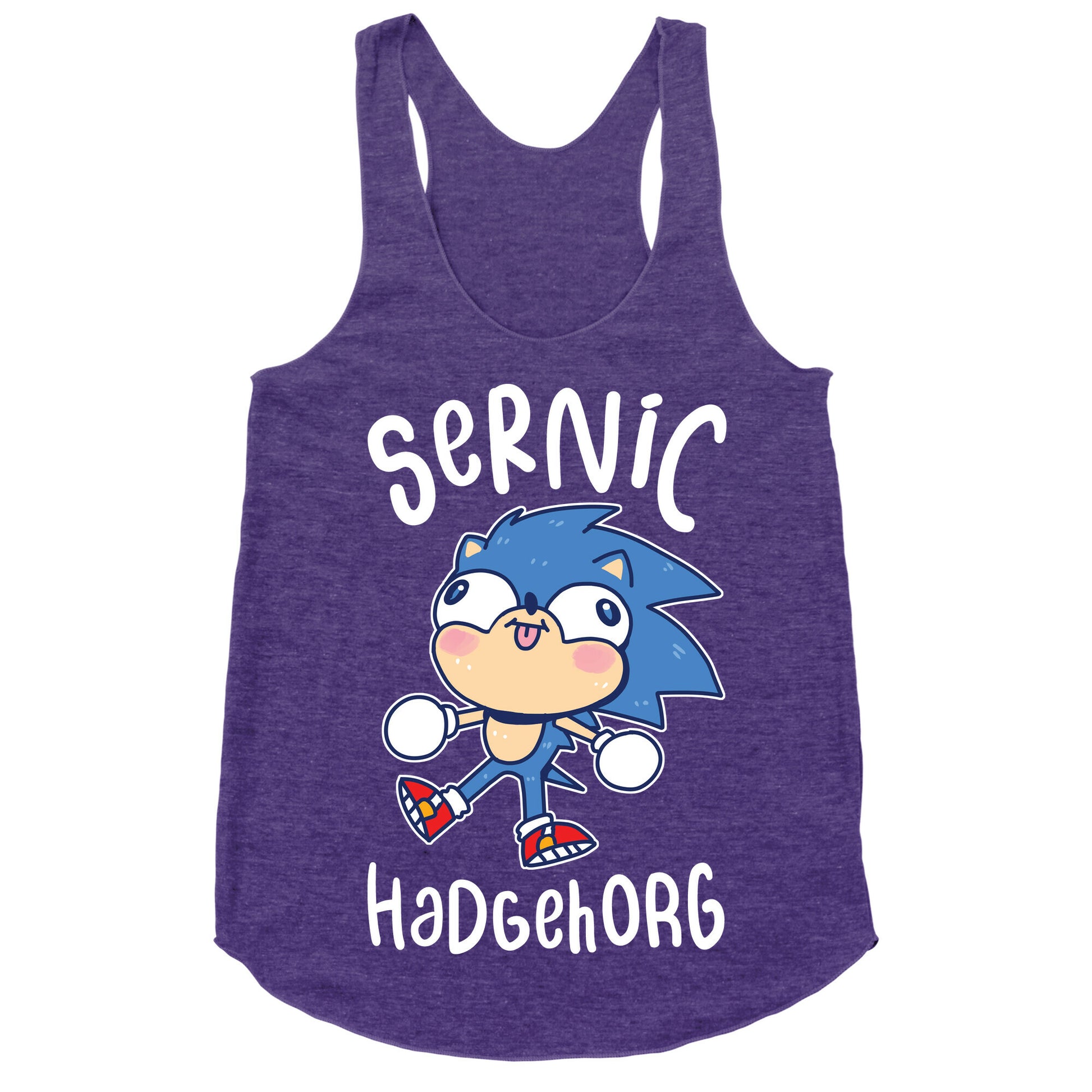 Derpy Sonic Sernic Hadgehorg Racerback Tank