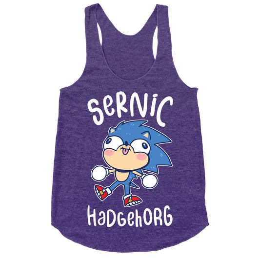 Derpy Sonic Sernic Hadgehorg Racerback Tank