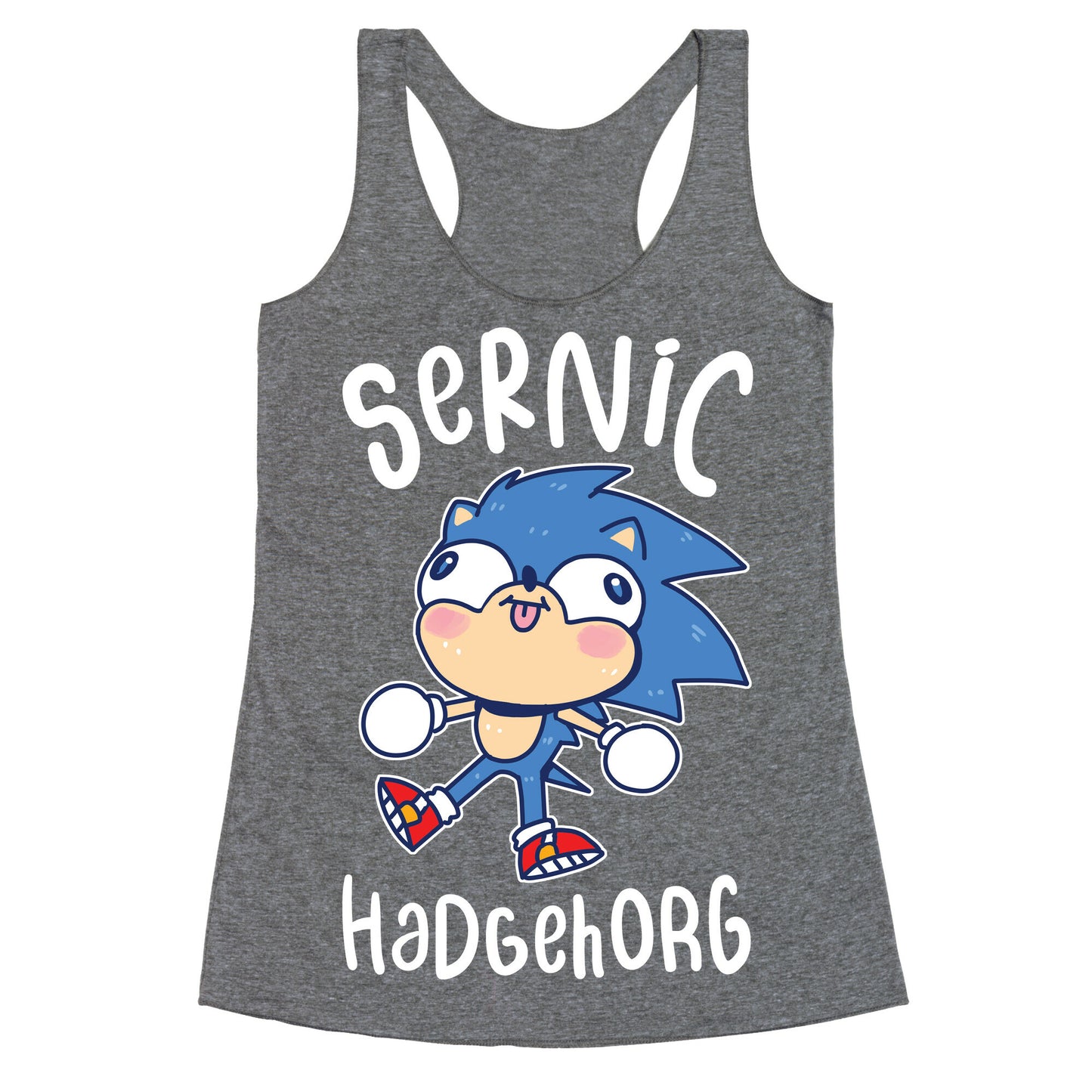 Derpy Sonic Sernic Hadgehorg Racerback Tank