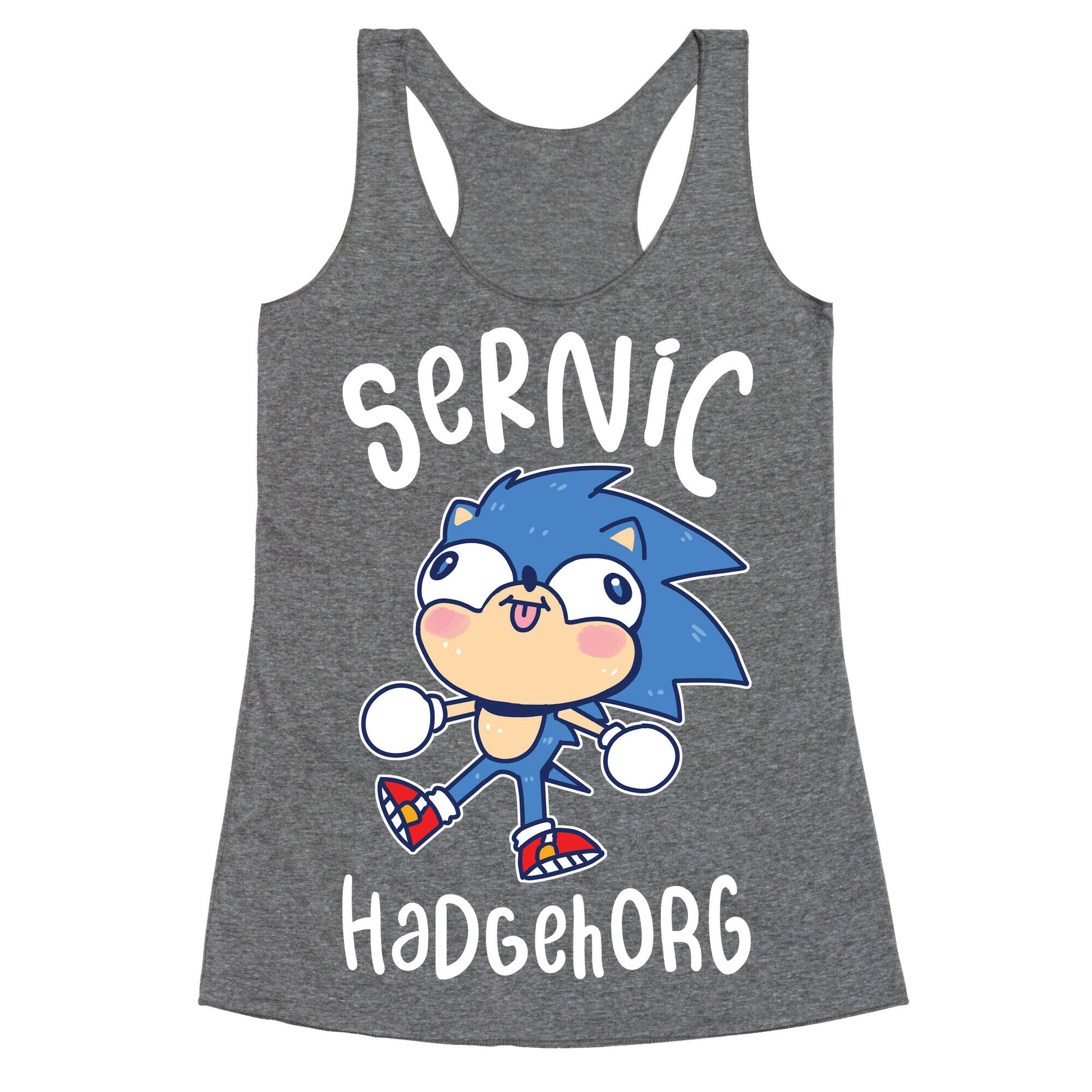 Derpy Sonic Sernic Hadgehorg Racerback Tank