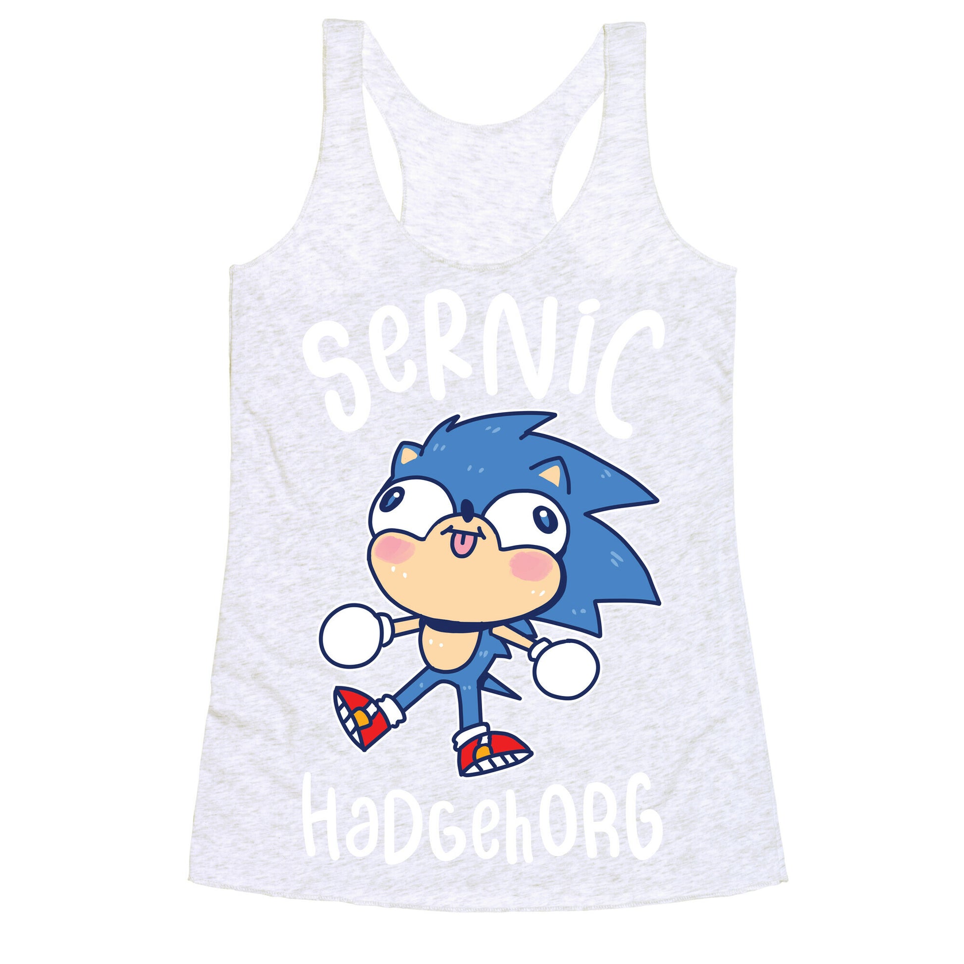 Derpy Sonic Sernic Hadgehorg Racerback Tank