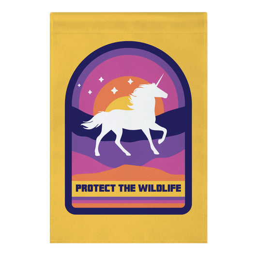 Protect The Wildlife (Unicorn) Garden Flag