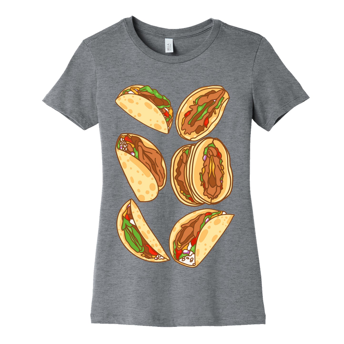 Taco Vulvas Pattern Women's Cotton Tee