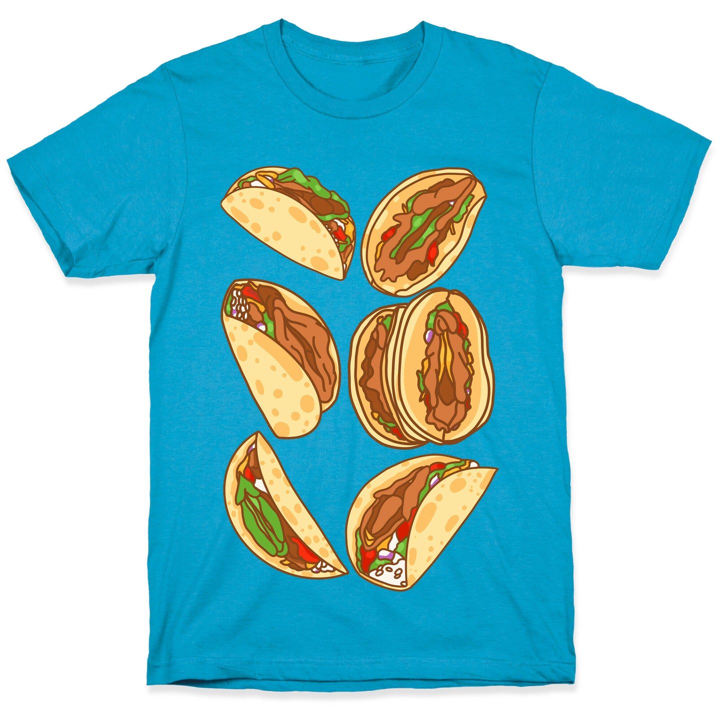 Taco Vulvas Pattern Unisex Triblend Tee