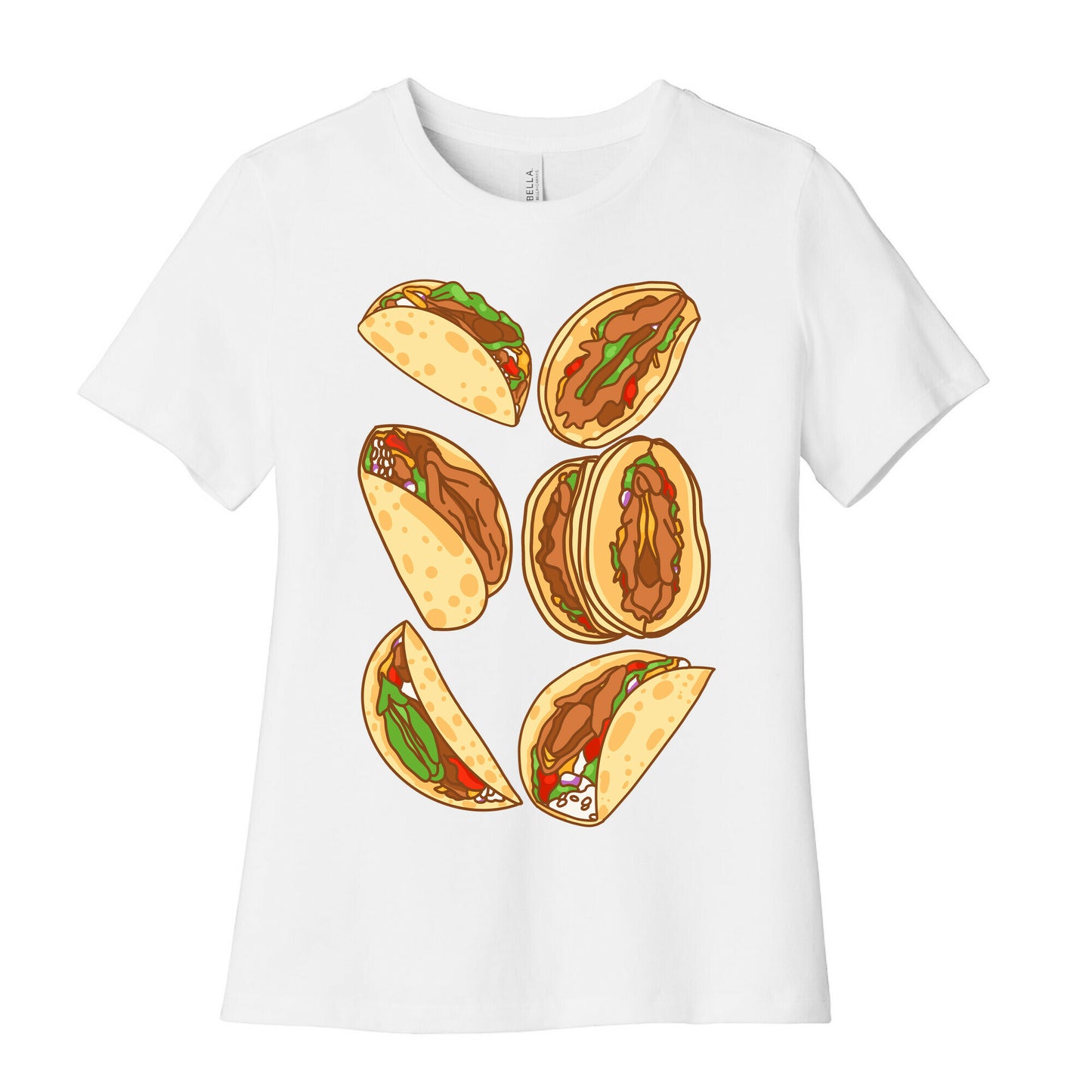 Taco Vulvas Pattern Women's Cotton Tee