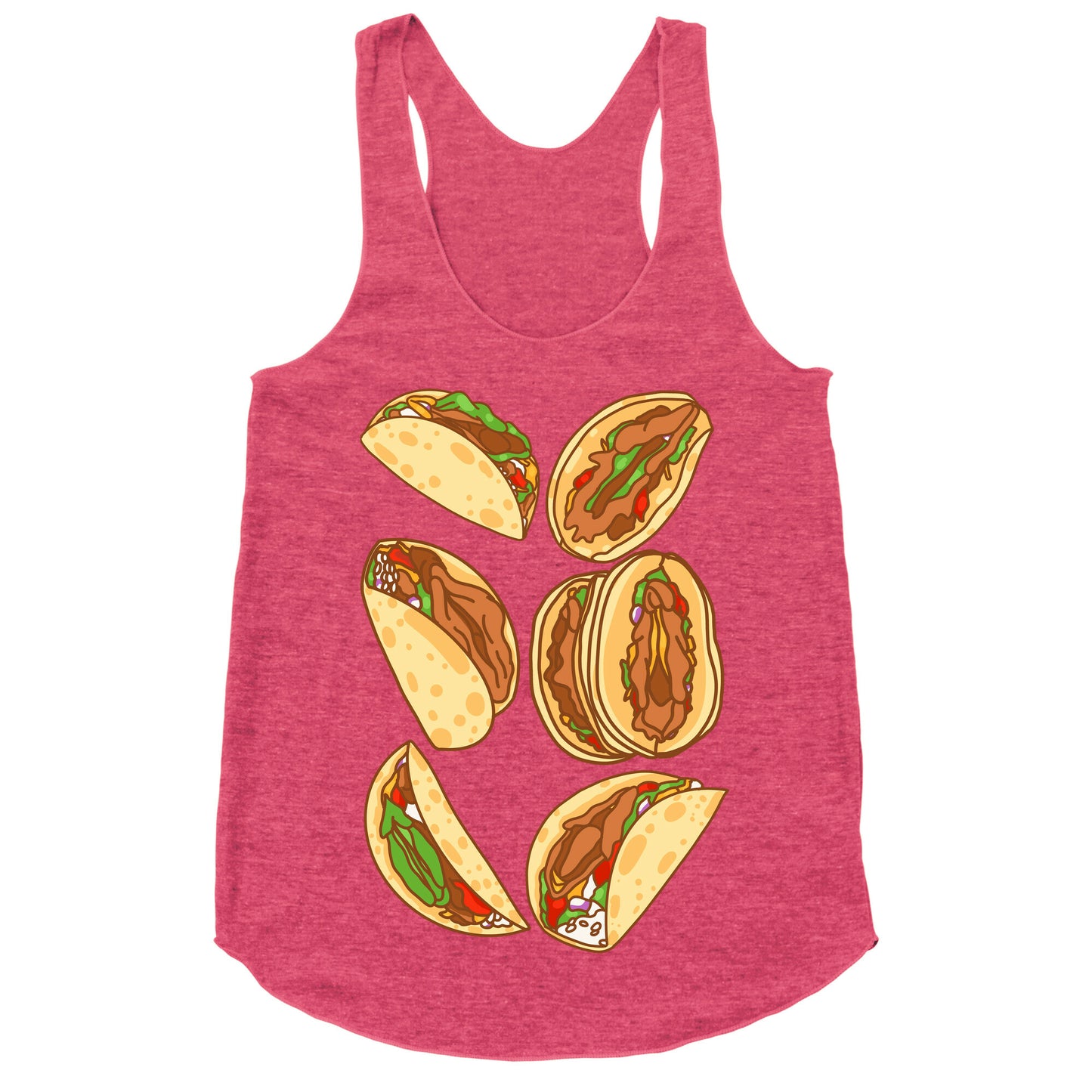 Taco Vulvas Pattern Racerback Tank