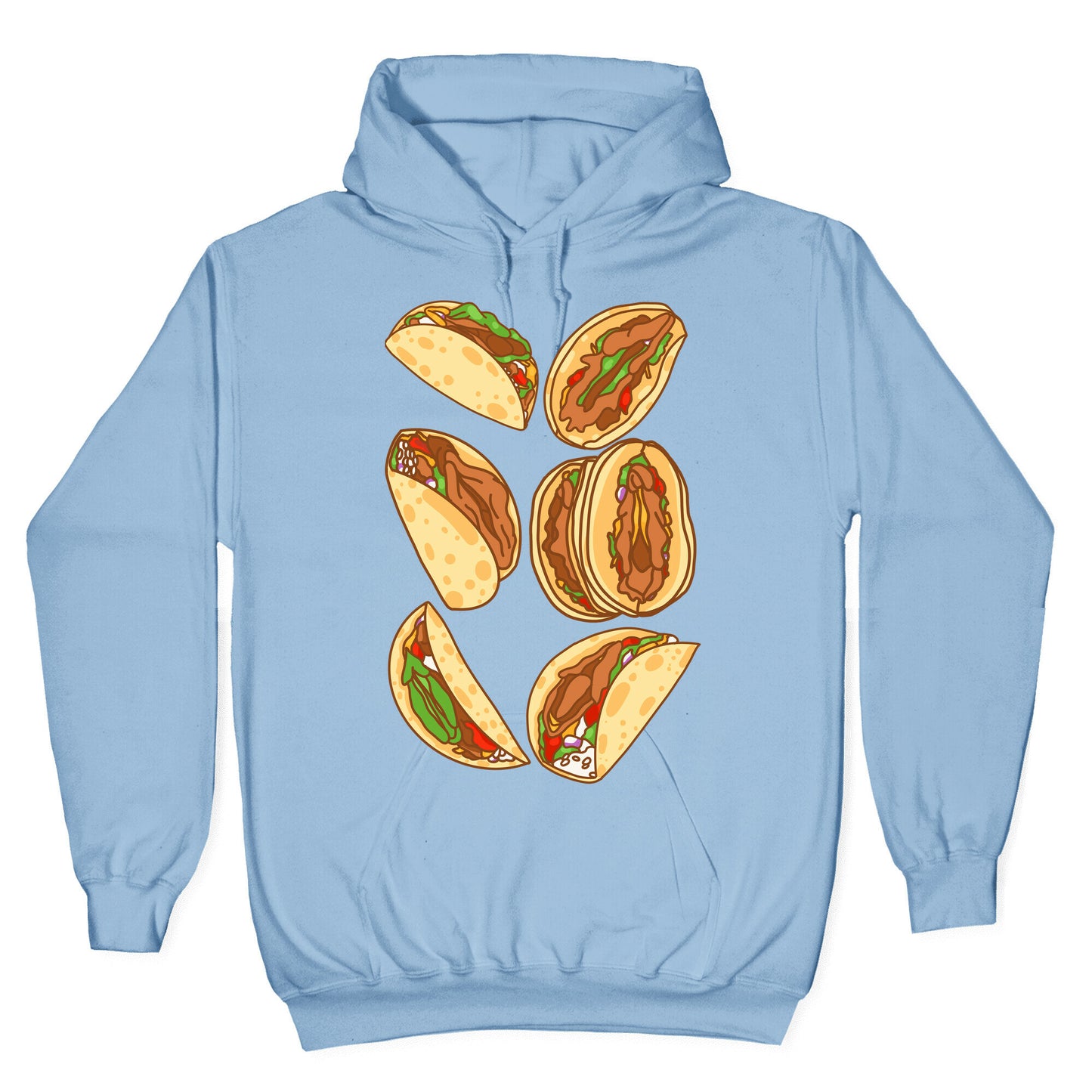 Taco Vulvas Pattern Hoodie
