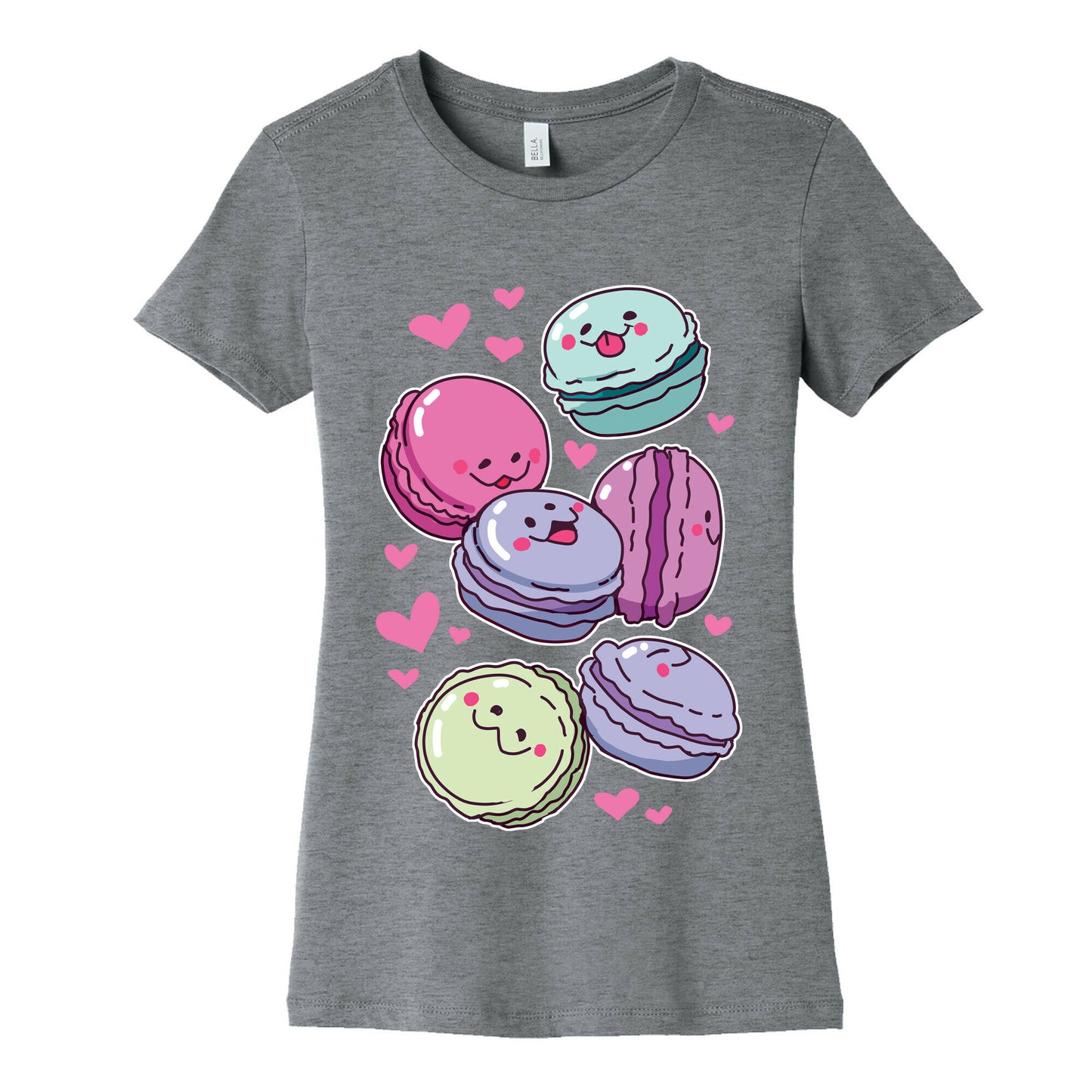 Cute Macarons Pattern Women's Cotton Tee