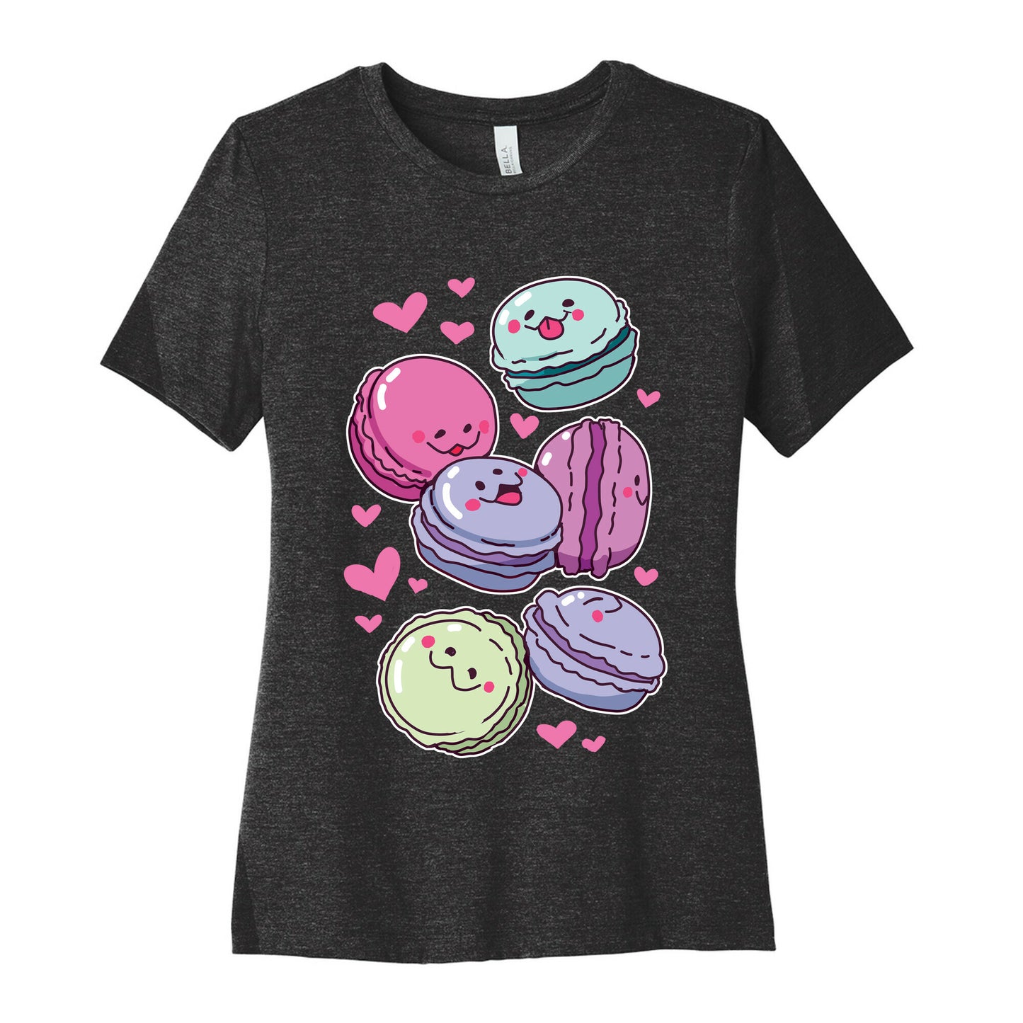 Cute Macarons Pattern Women's Cotton Tee
