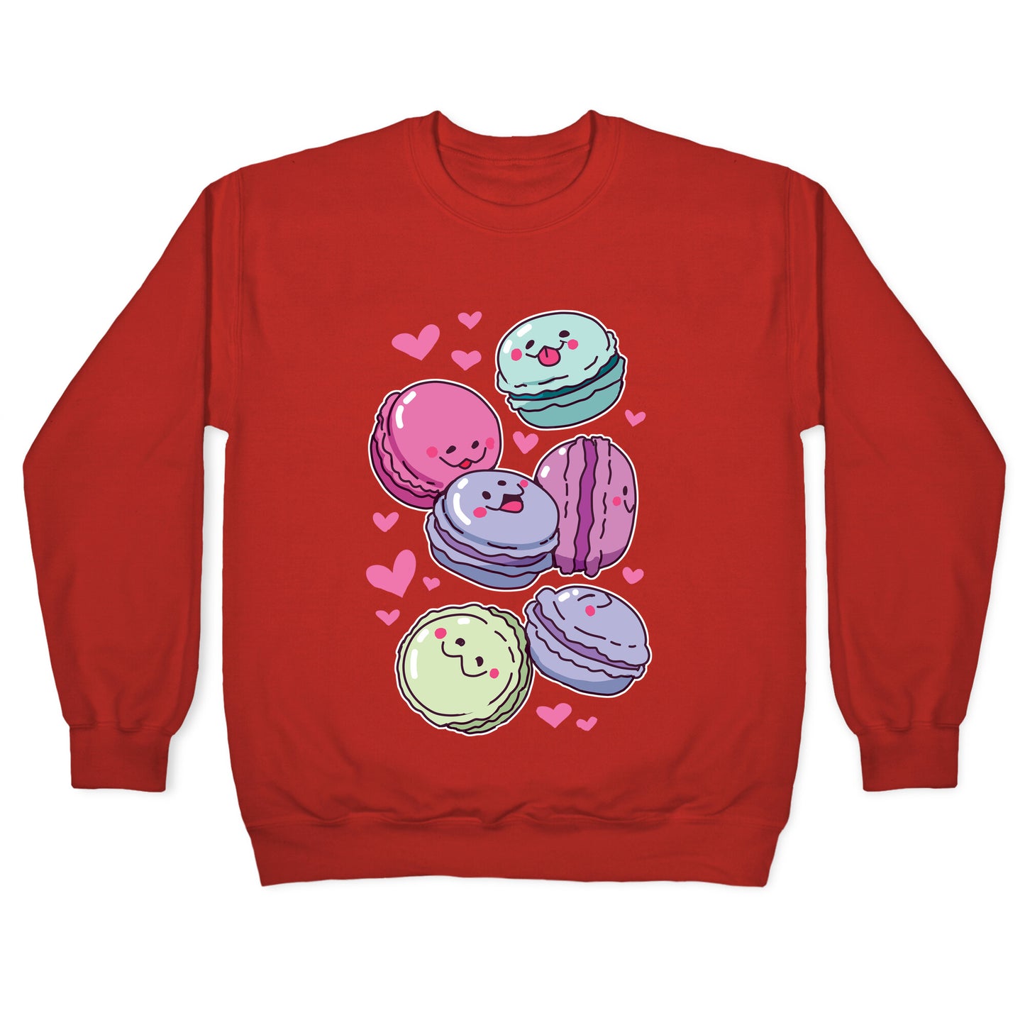 Cute Macarons Pattern Crewneck Sweatshirt