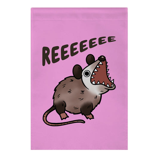 Reeeeeee Possum Garden Flag