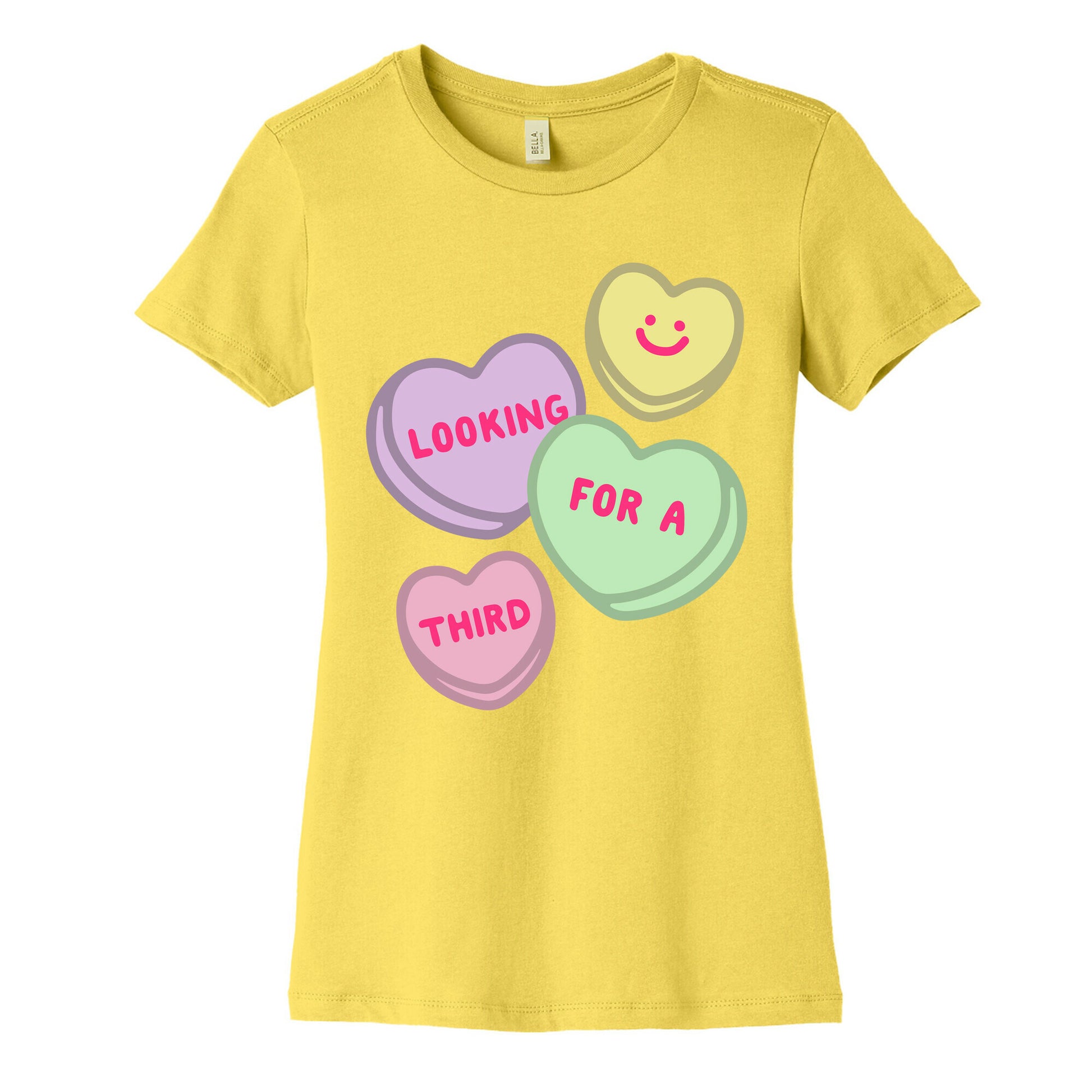 Looking For A Third Candy Hearts Parody Women's Cotton Tee