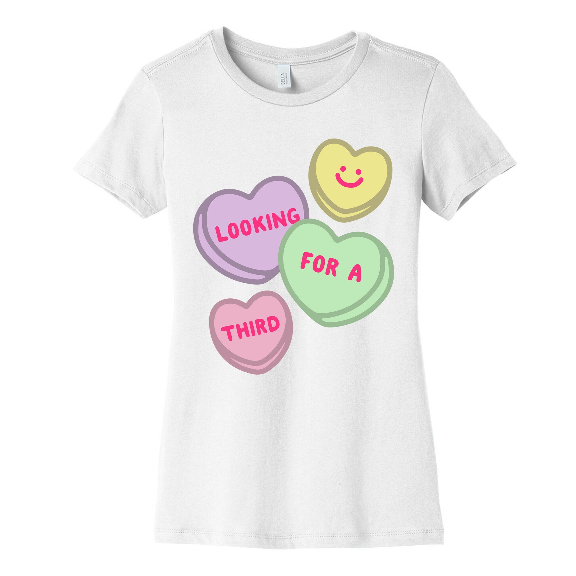 Looking For A Third Candy Hearts Parody Women's Cotton Tee