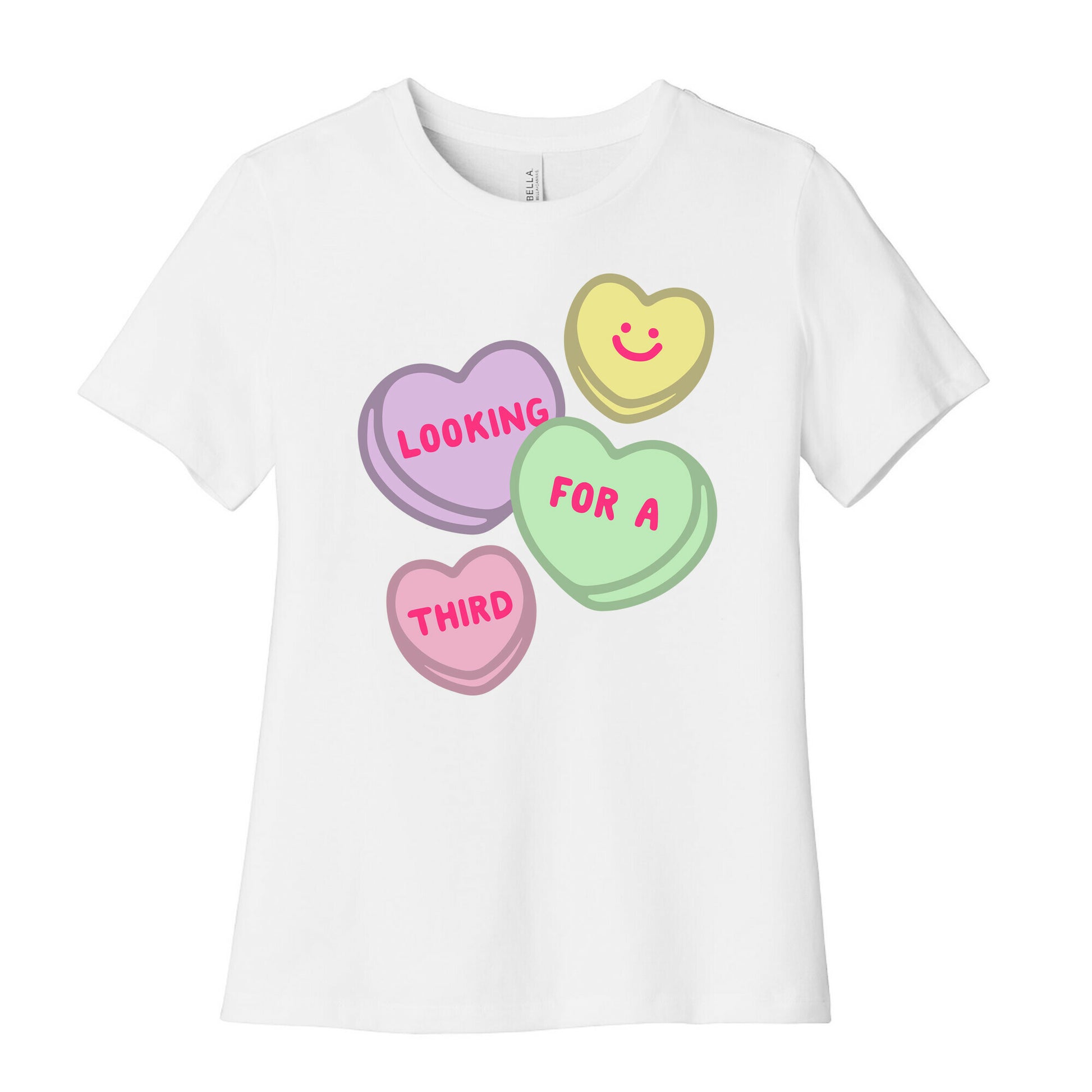 Looking For A Third Candy Hearts Parody Women's Cotton Tee