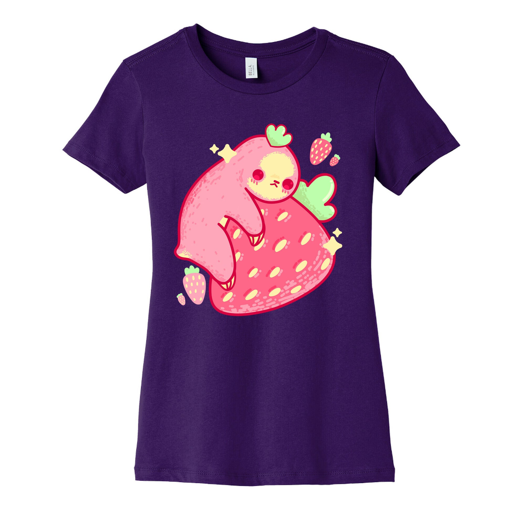 Strawberry Sloth Women's Cotton Tee