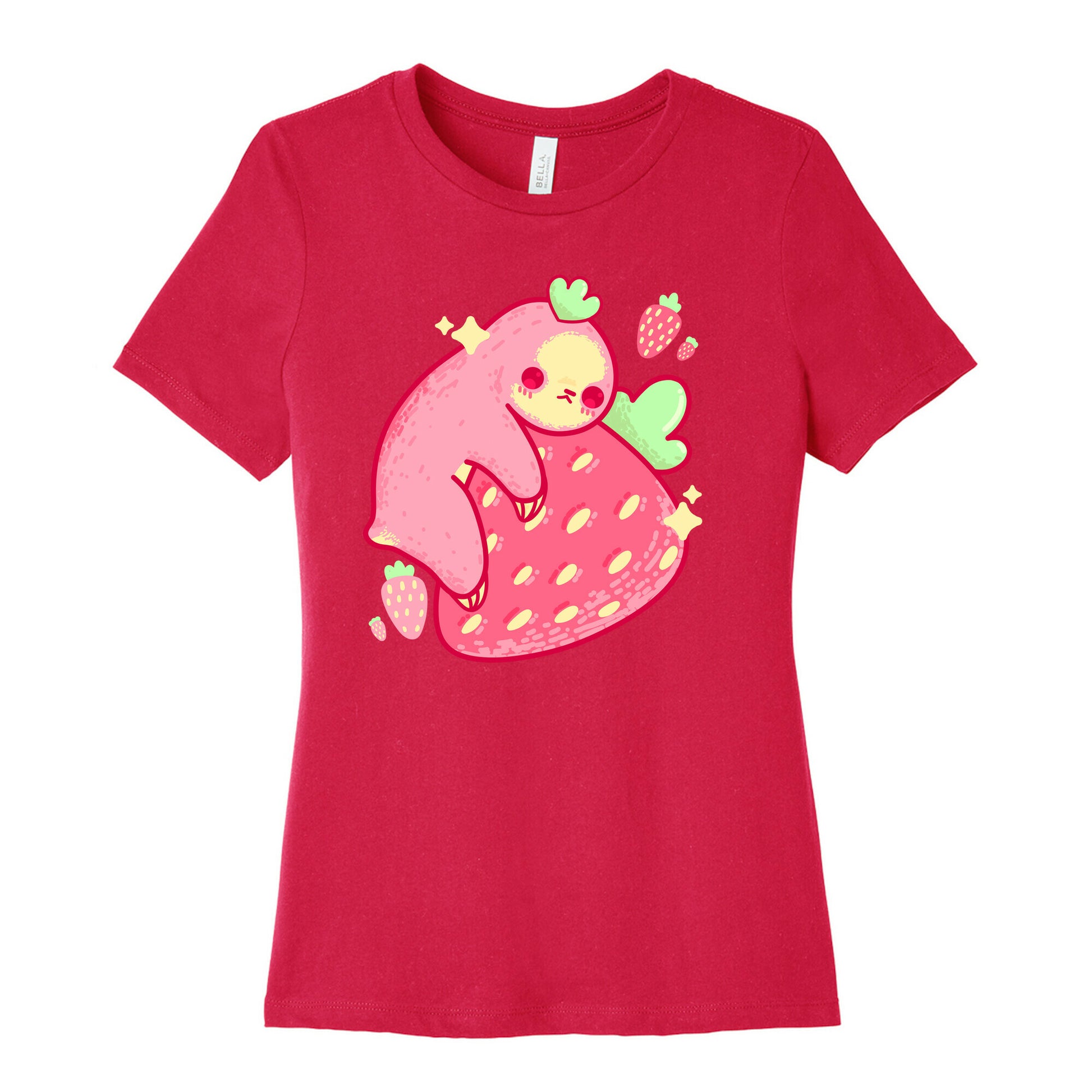 Strawberry Sloth Women's Cotton Tee