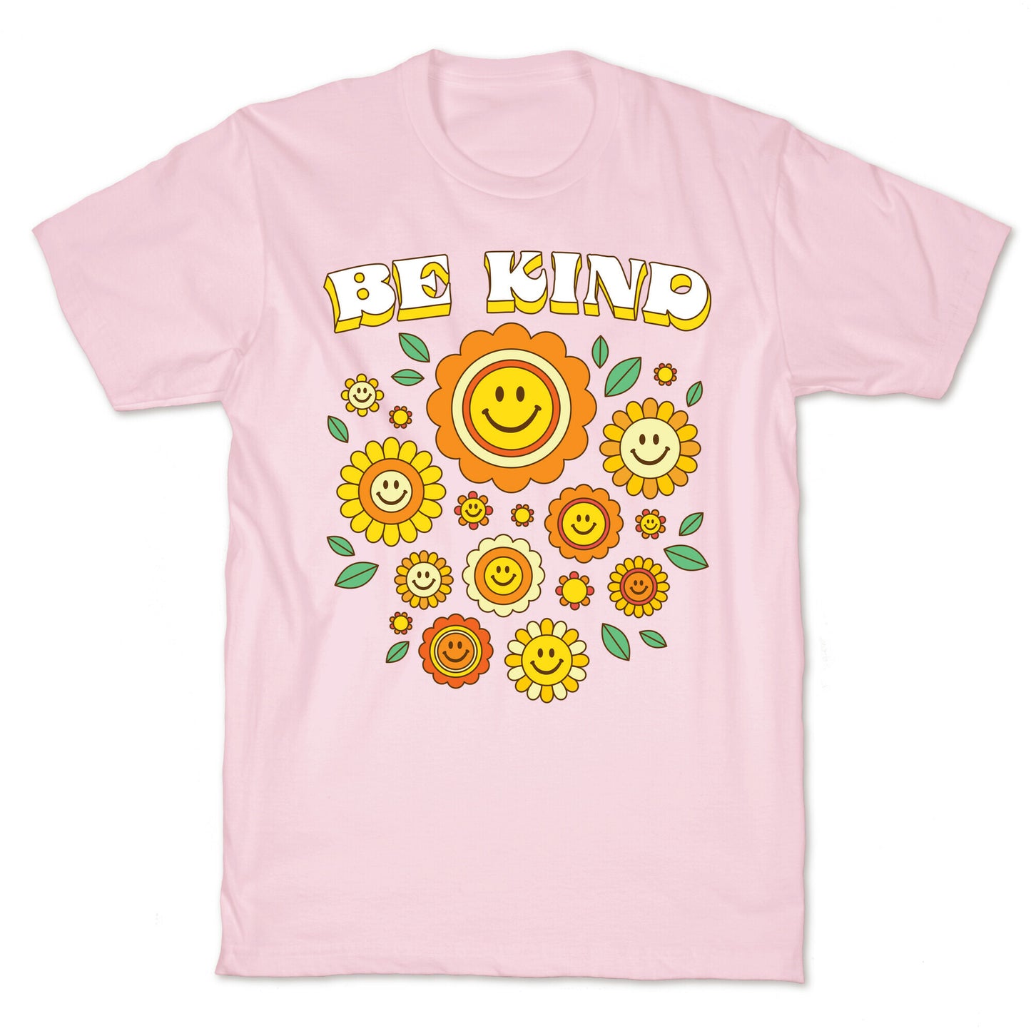 Be Kind Flower Power Smileys T-Shirt