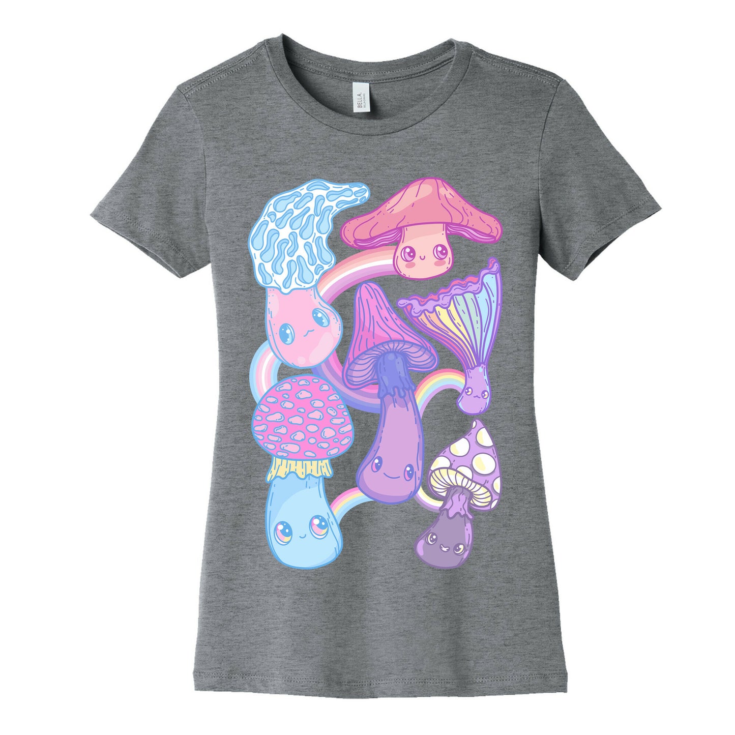 Pastel Pride Mushrooms Women's Cotton Tee