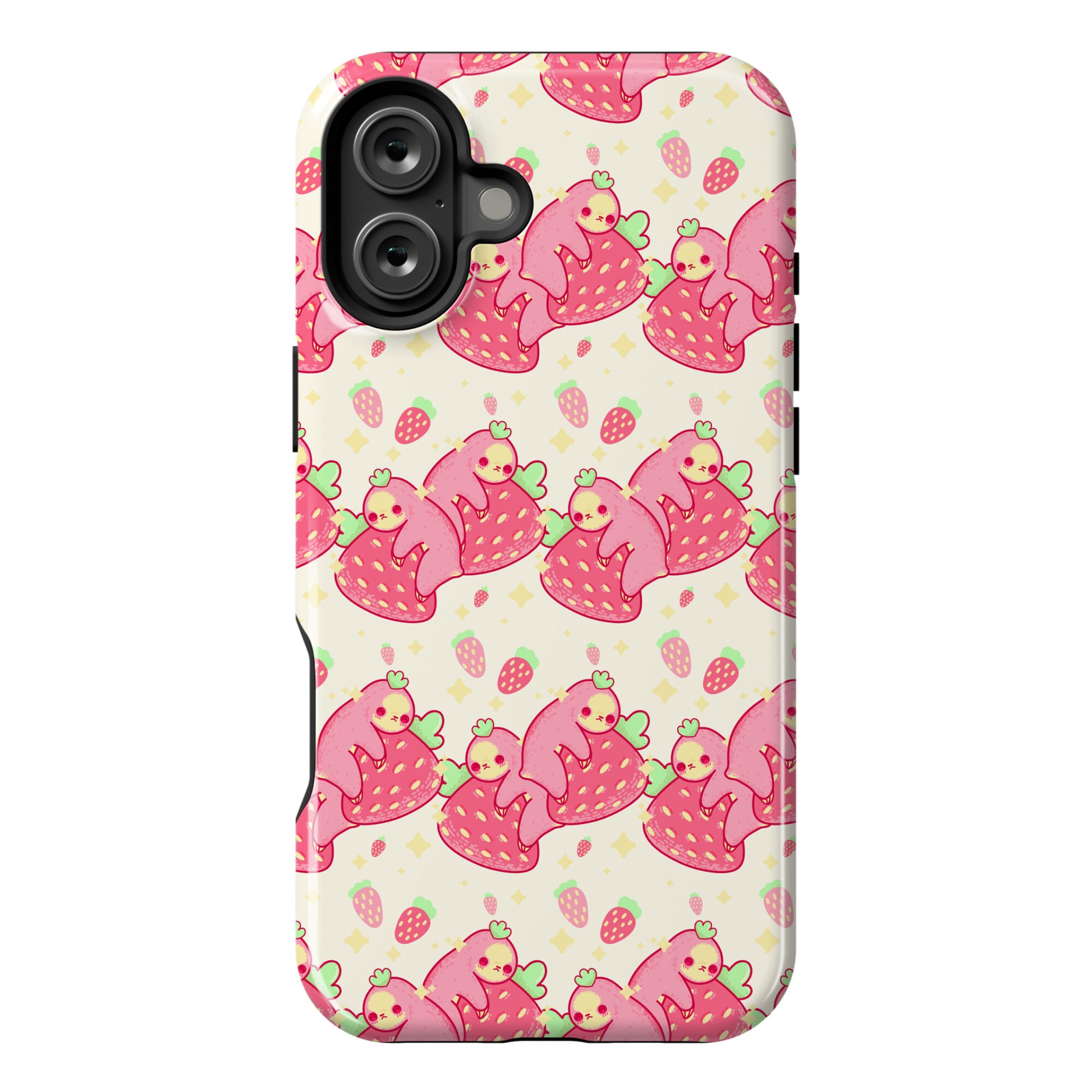 Strawberry Sloth Pattern Phone Case