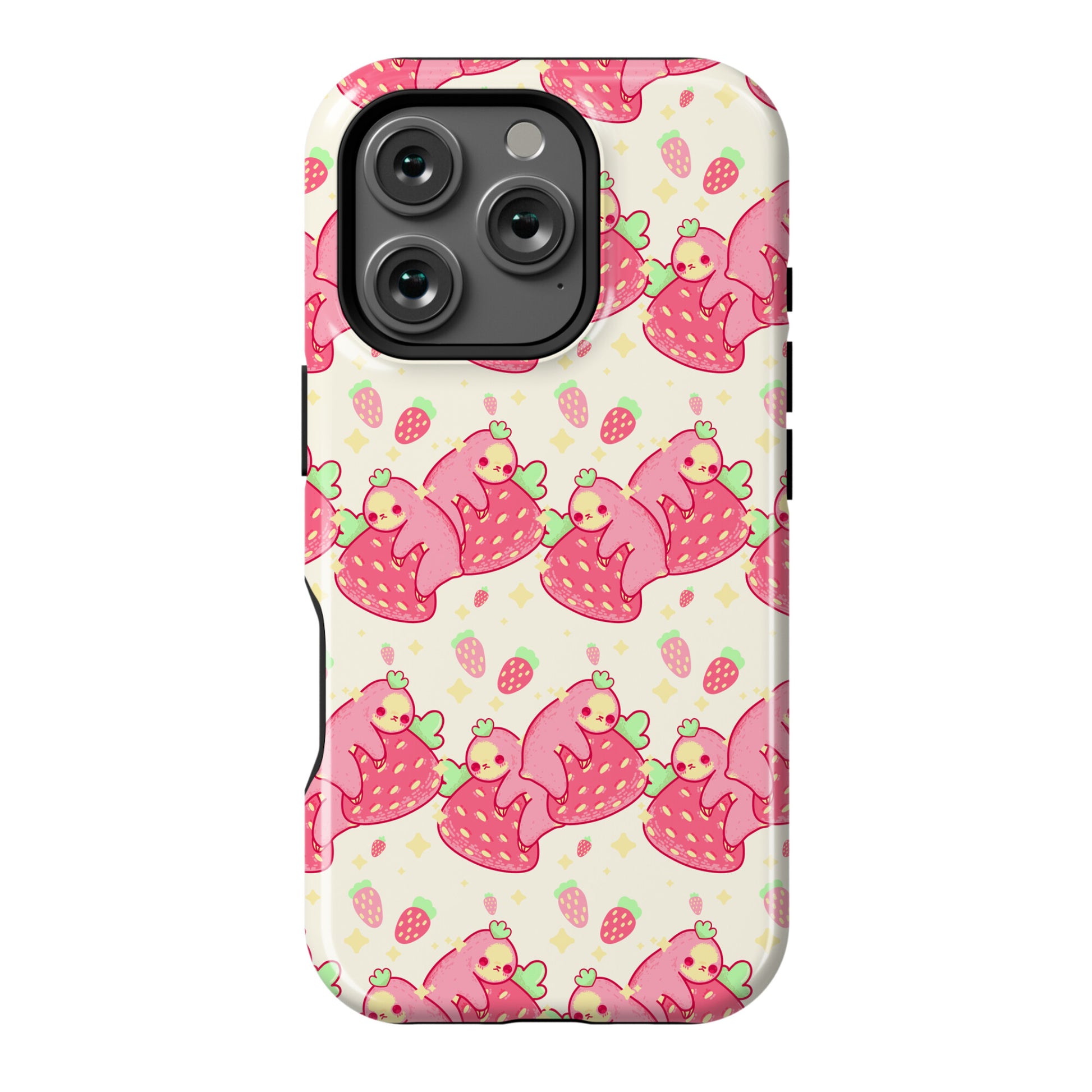 Strawberry Sloth Pattern Phone Case