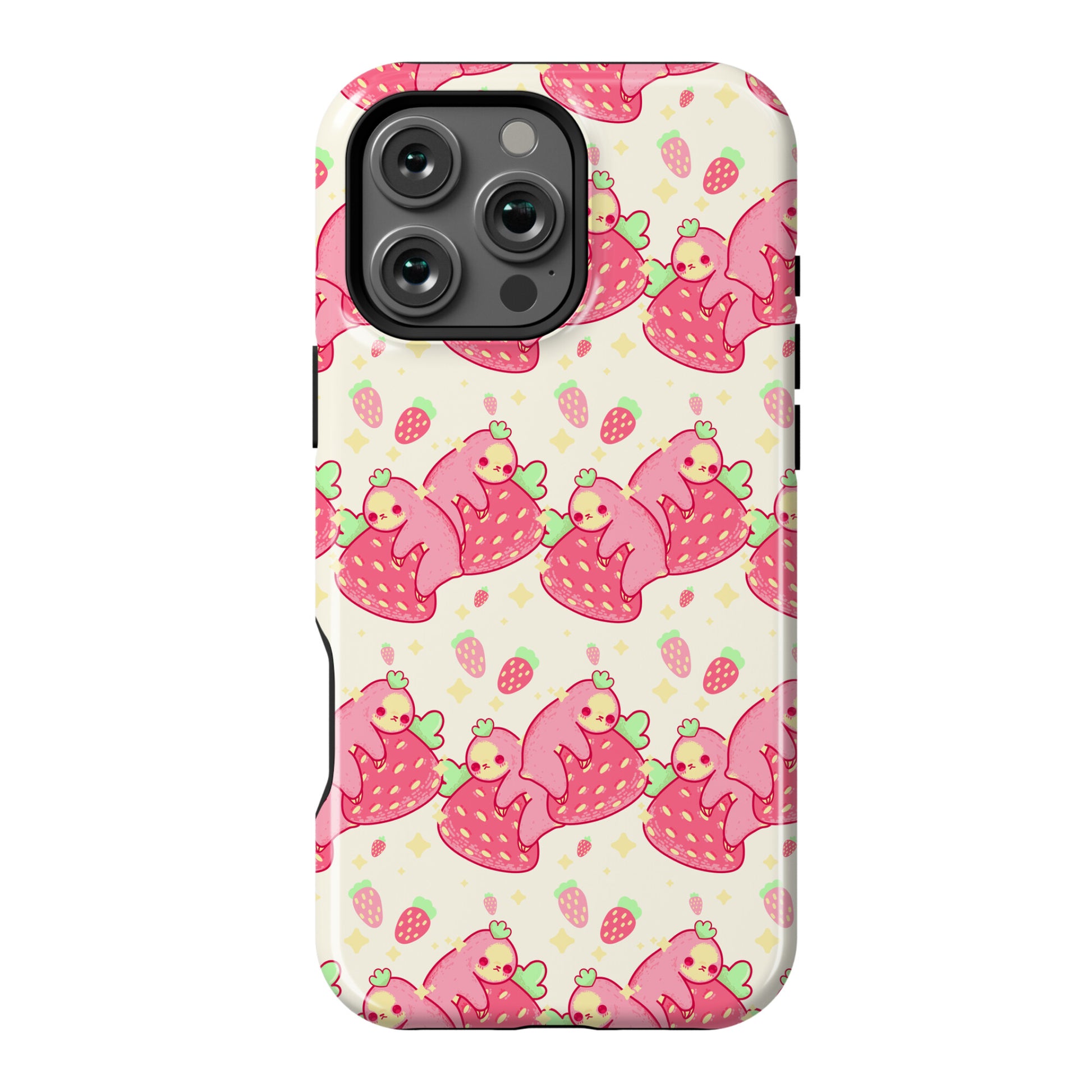 Strawberry Sloth Pattern Phone Case