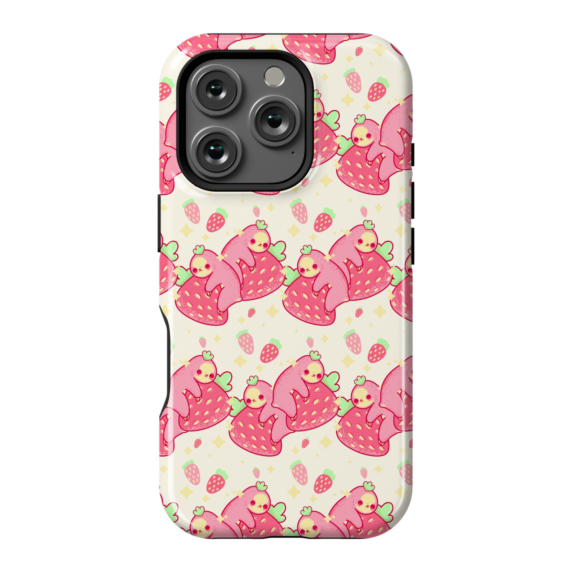 Strawberry Sloth Pattern Phone Case