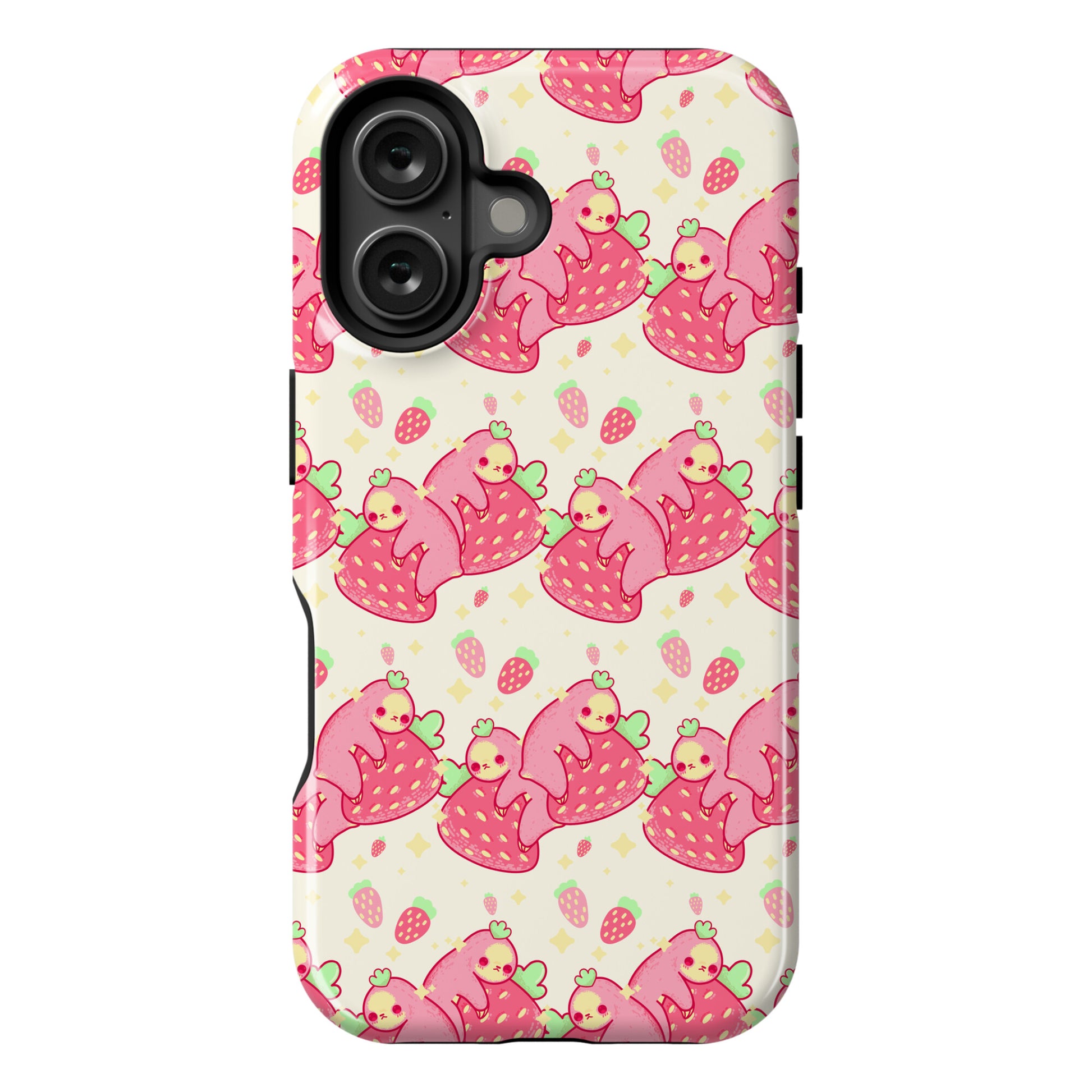 Strawberry Sloth Pattern Phone Case