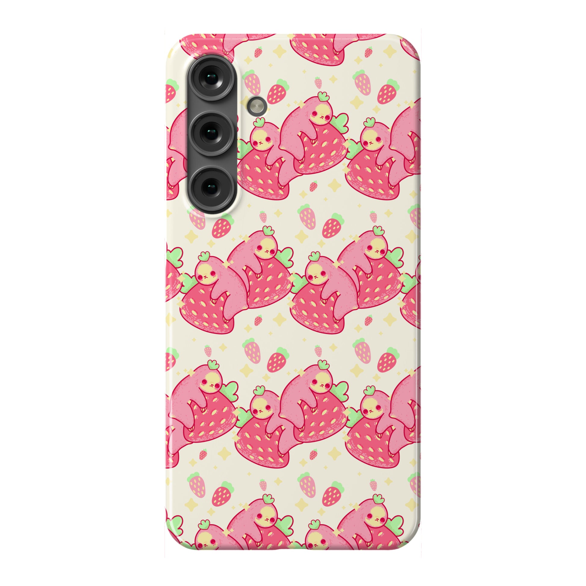 Strawberry Sloth Pattern Phone Case