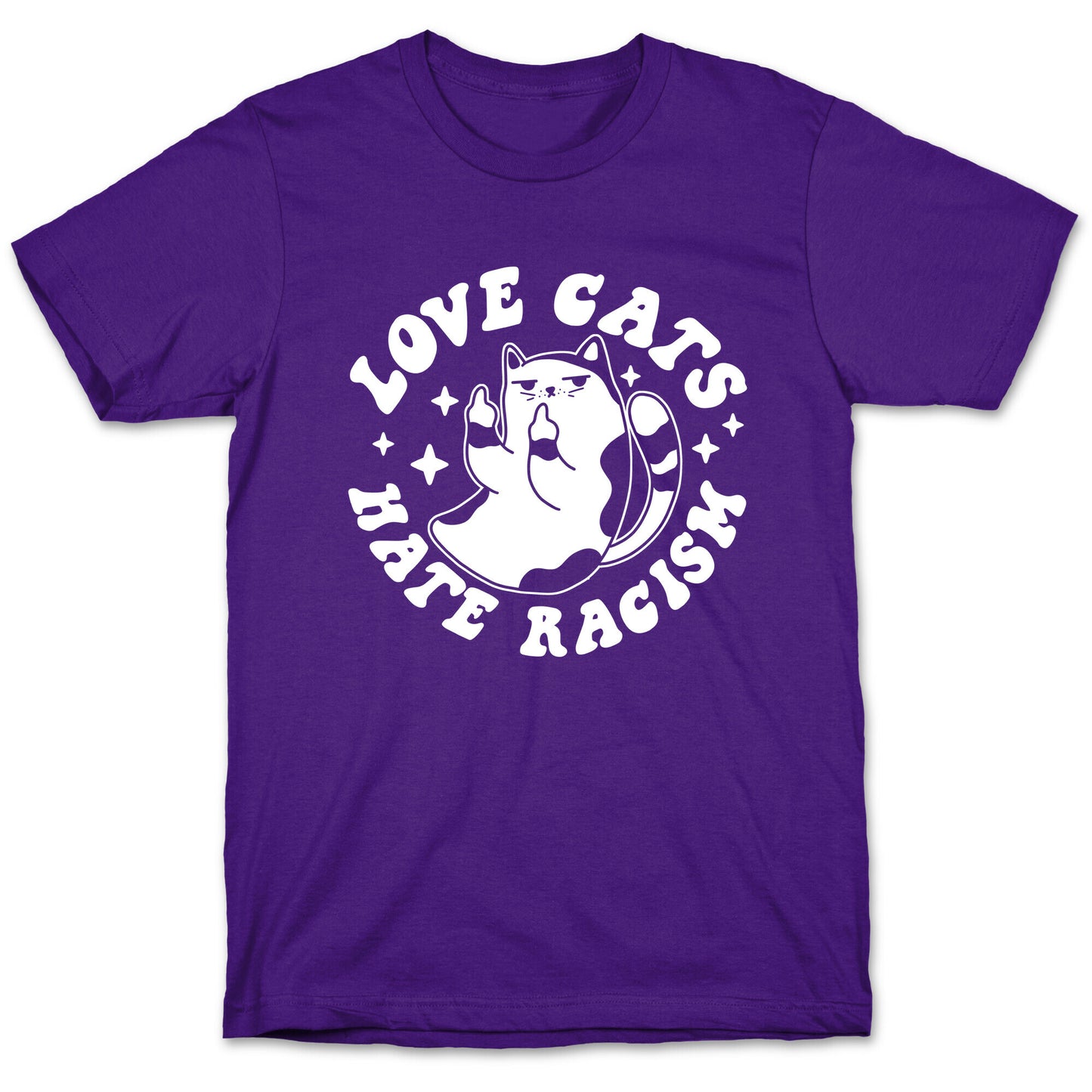 Love Cats Hate Racism T-Shirt