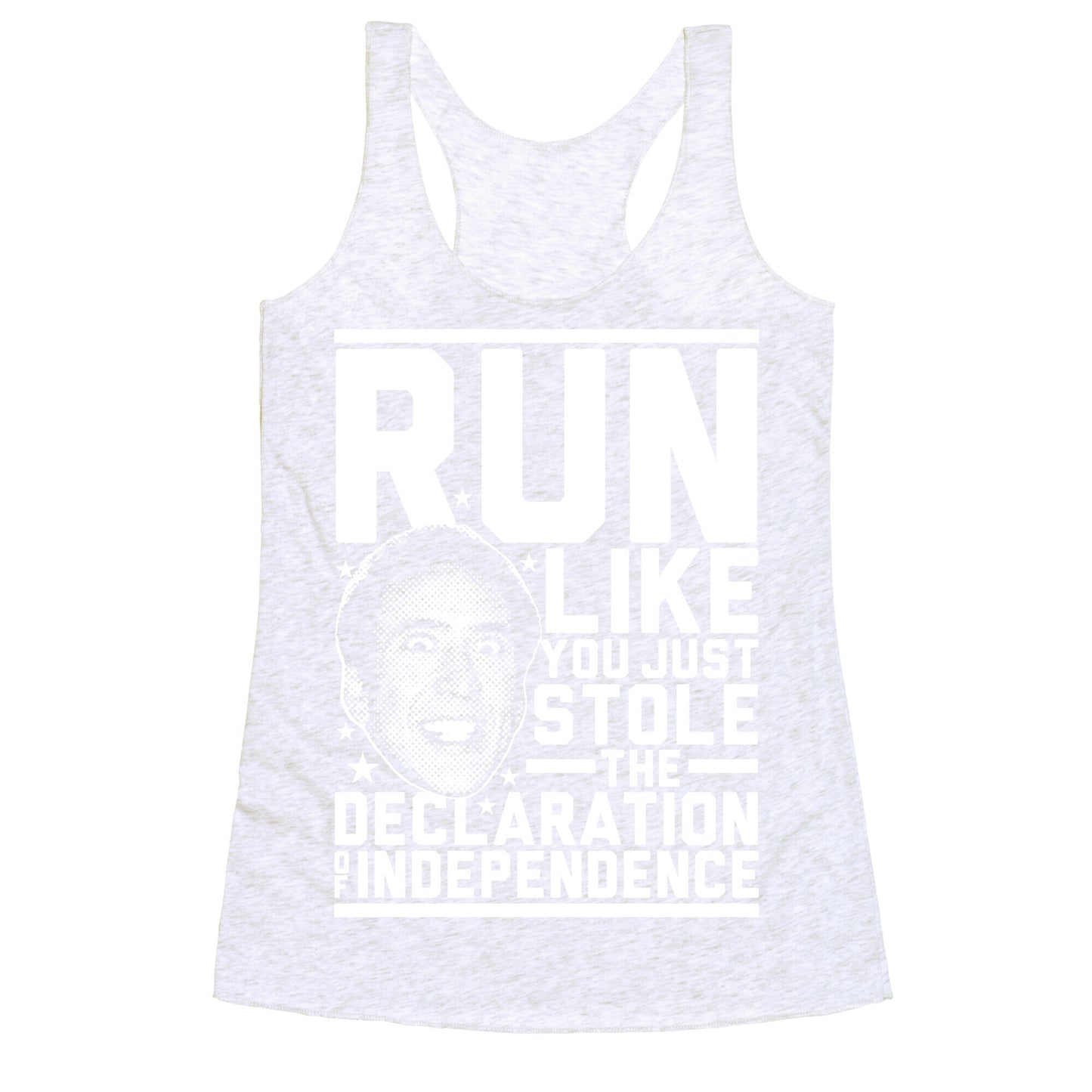 Run Like Nick Cage Racerback Tank