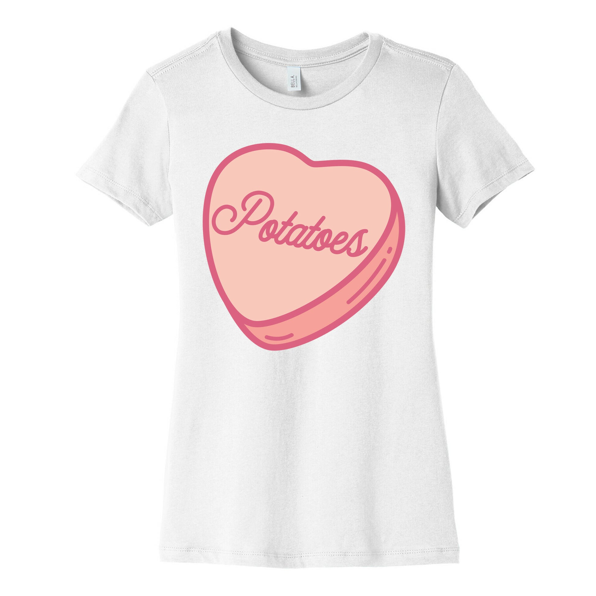Potatoes Candy Heart Women's Cotton Tee