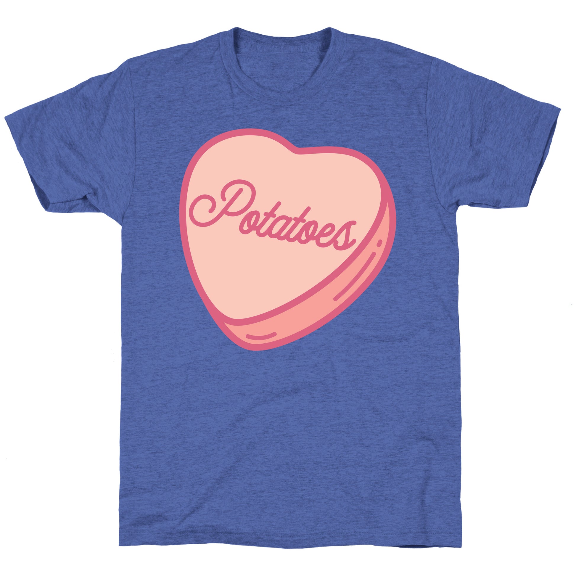 Potatoes Candy Heart Unisex Triblend Tee