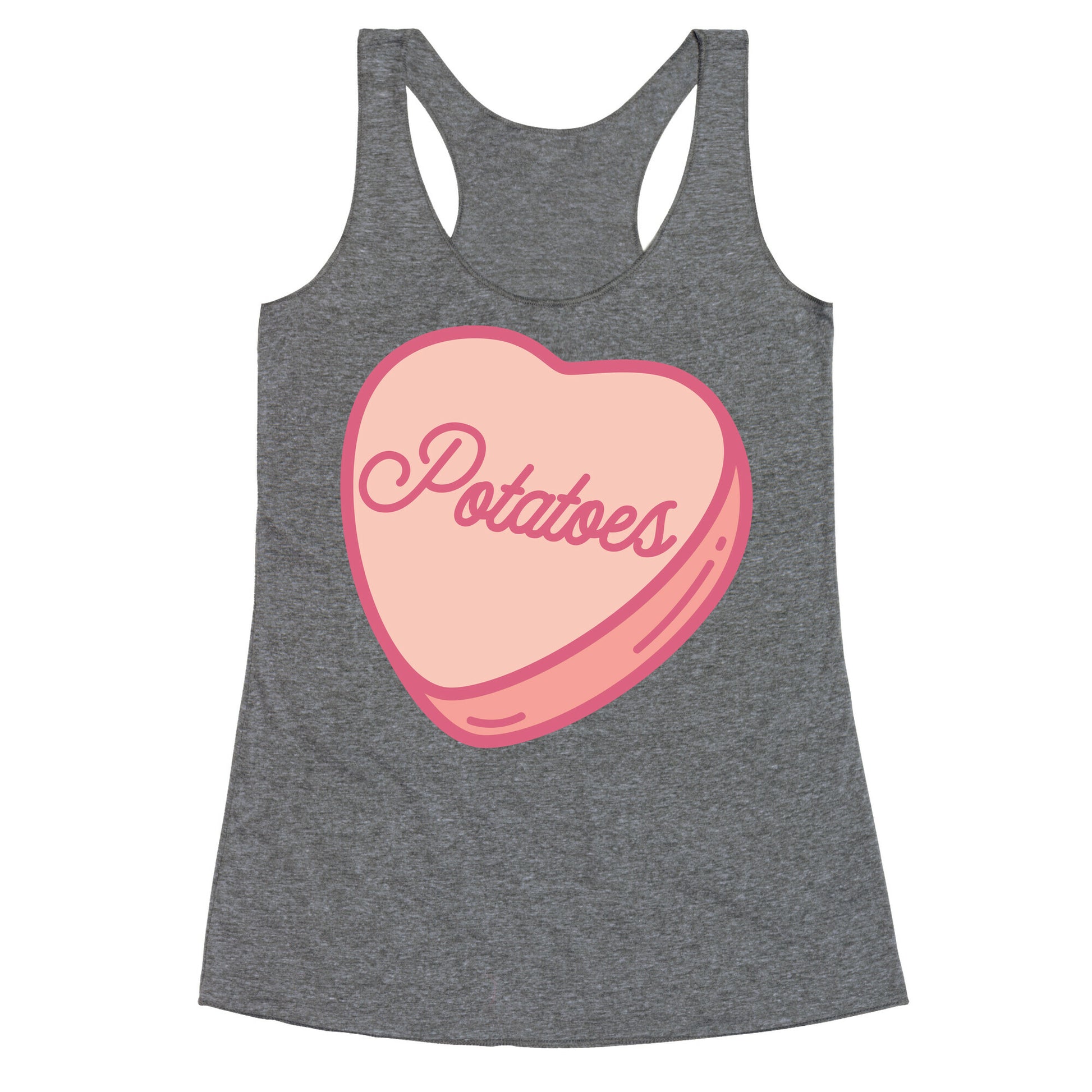 Potatoes Candy Heart Racerback Tank