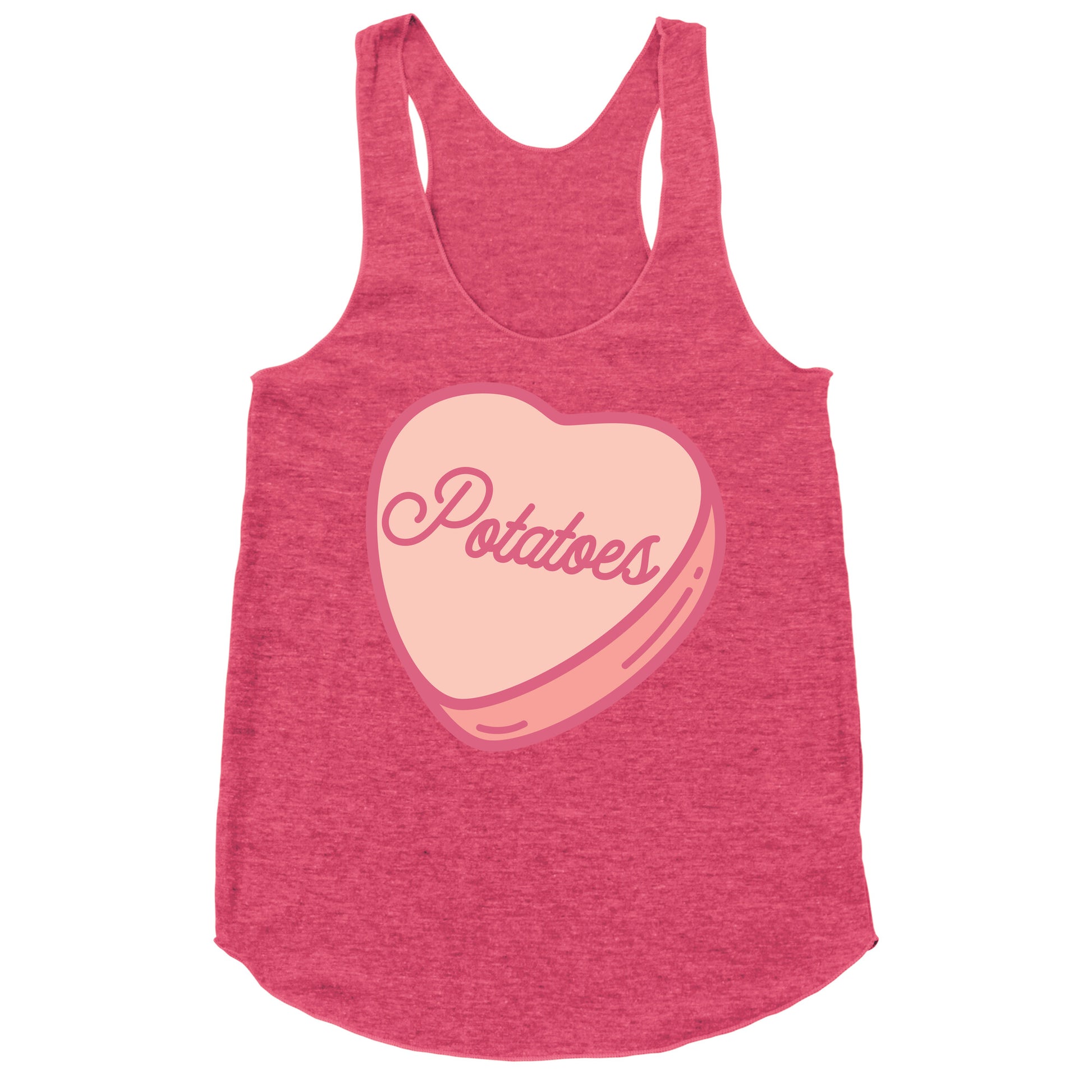 Potatoes Candy Heart Racerback Tank