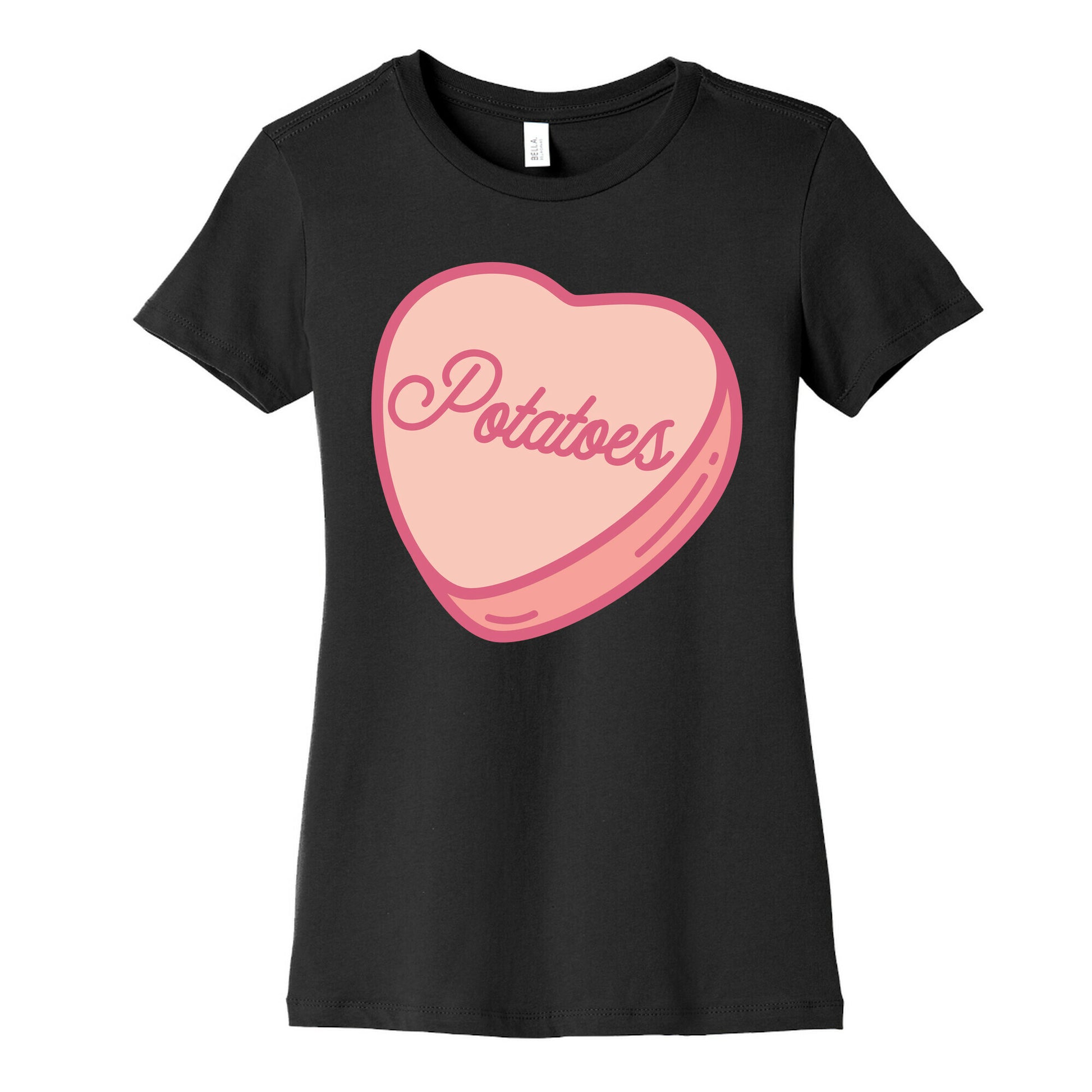 Potatoes Candy Heart Women's Cotton Tee
