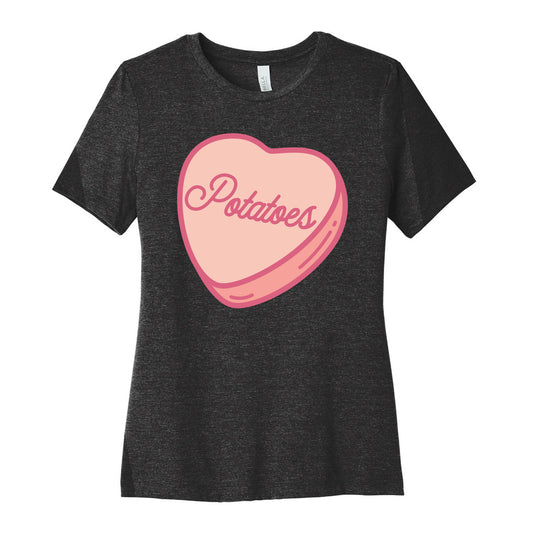 Potatoes Candy Heart Women's Cotton Tee