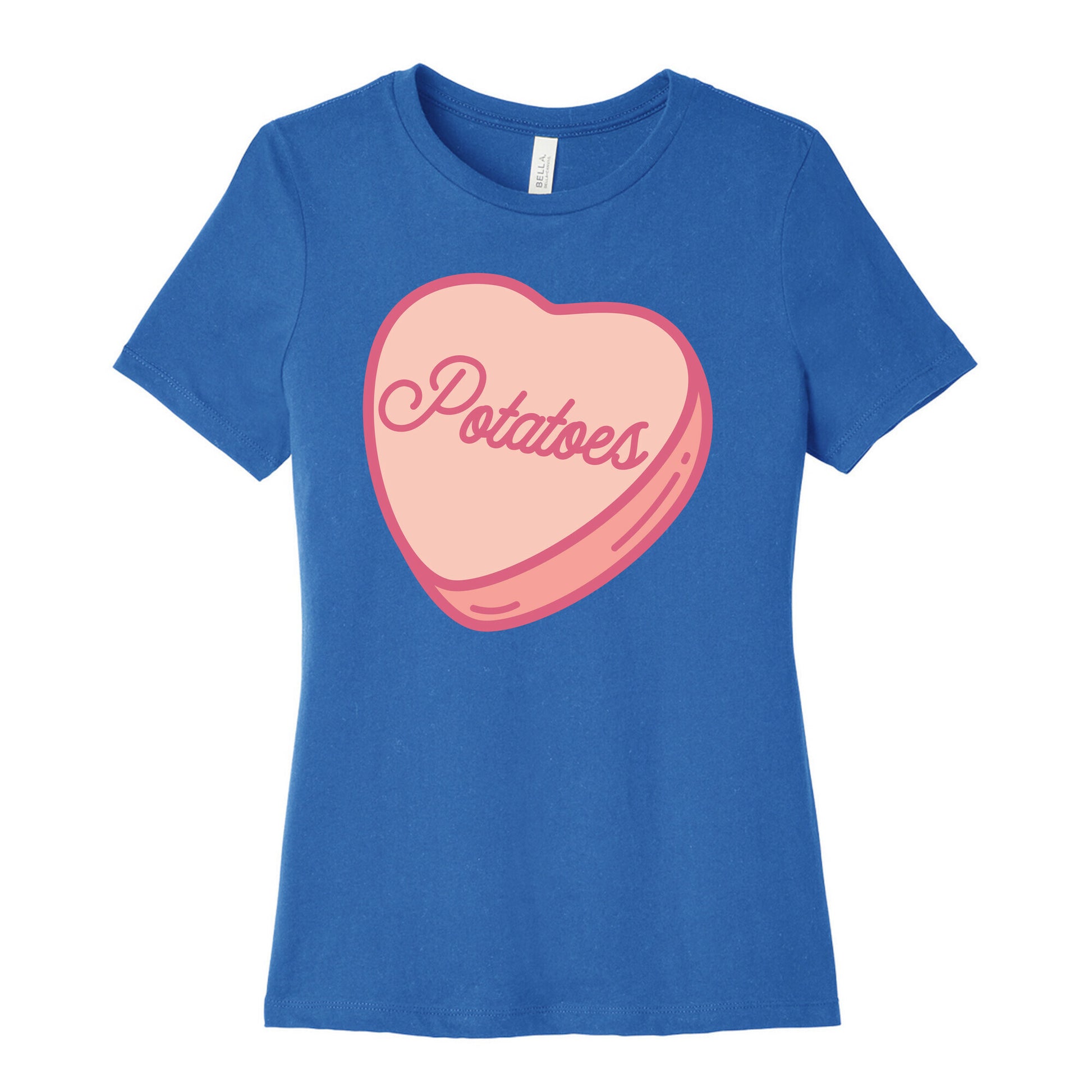 Potatoes Candy Heart Women's Cotton Tee