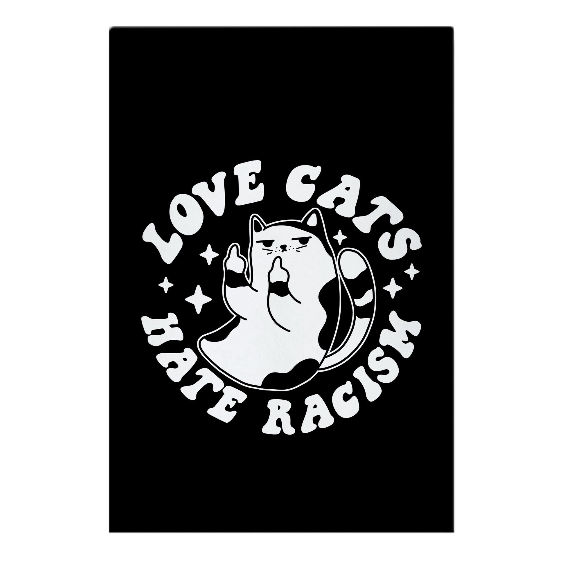 Love Cats Hate Racism Garden Flag
